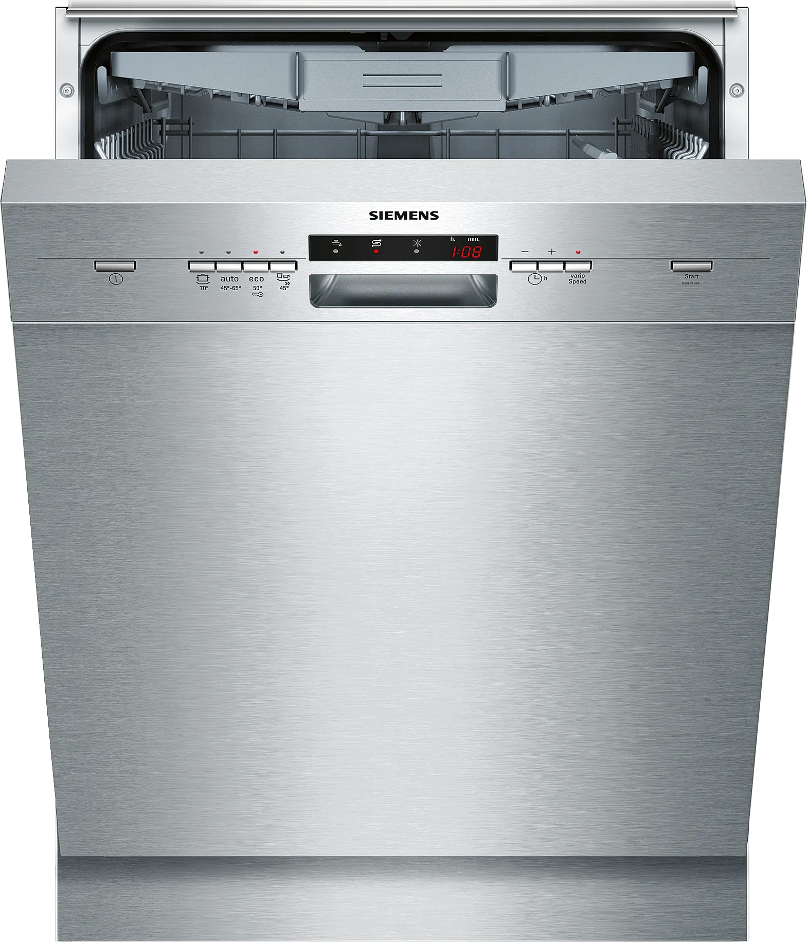  built-under dishwasher 60 cm Brushed steel