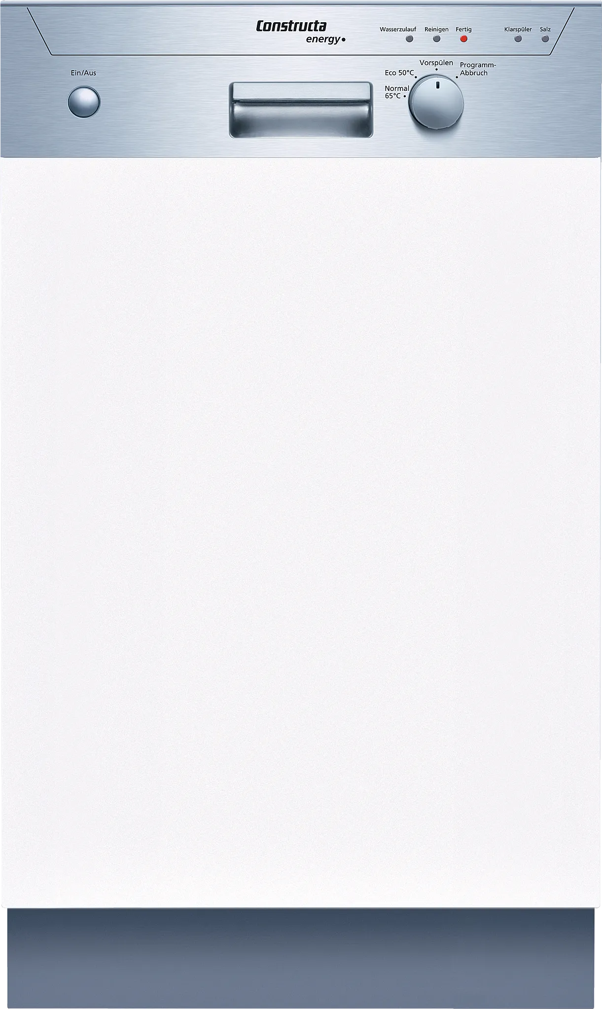 semi-integrated dishwasher 45 cm Brushed steel