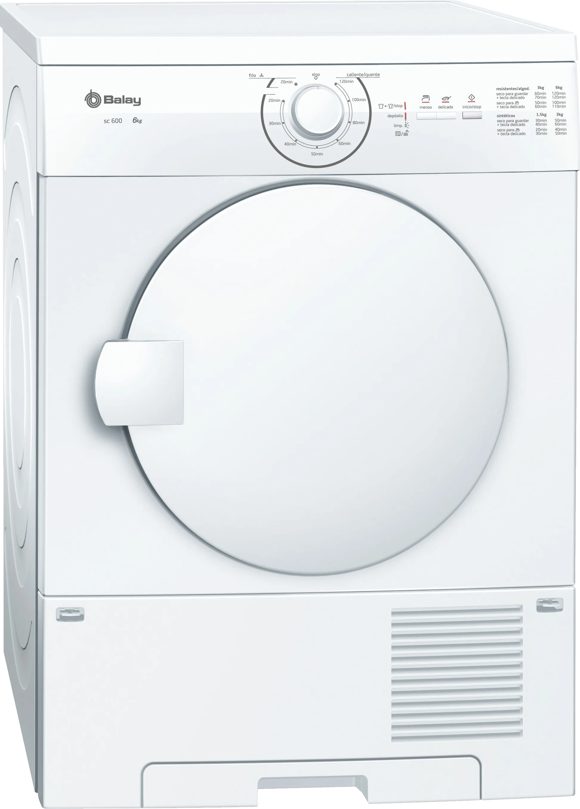  condenser tumble dryer 6 kg White