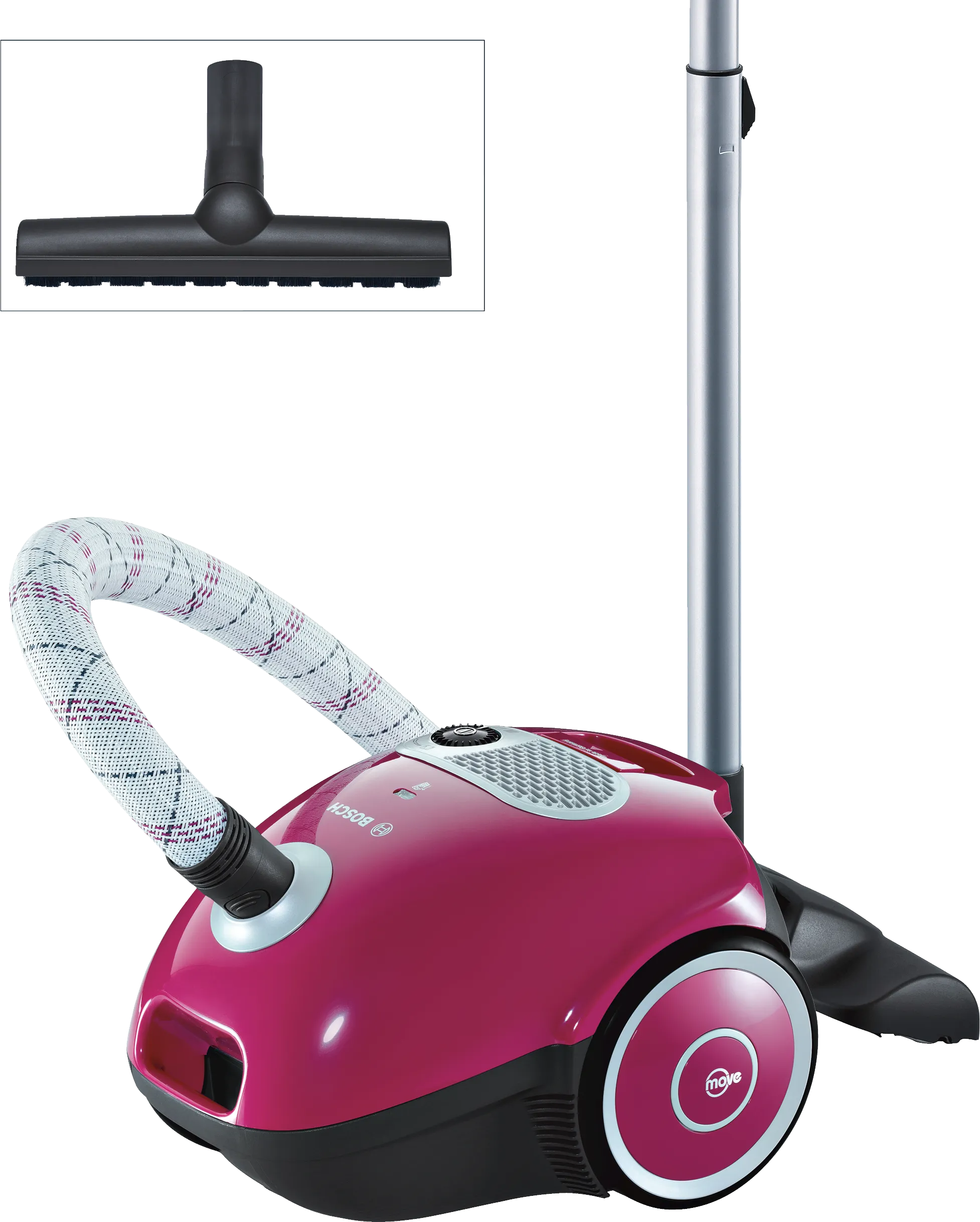 Bagged vacuum cleaner Red