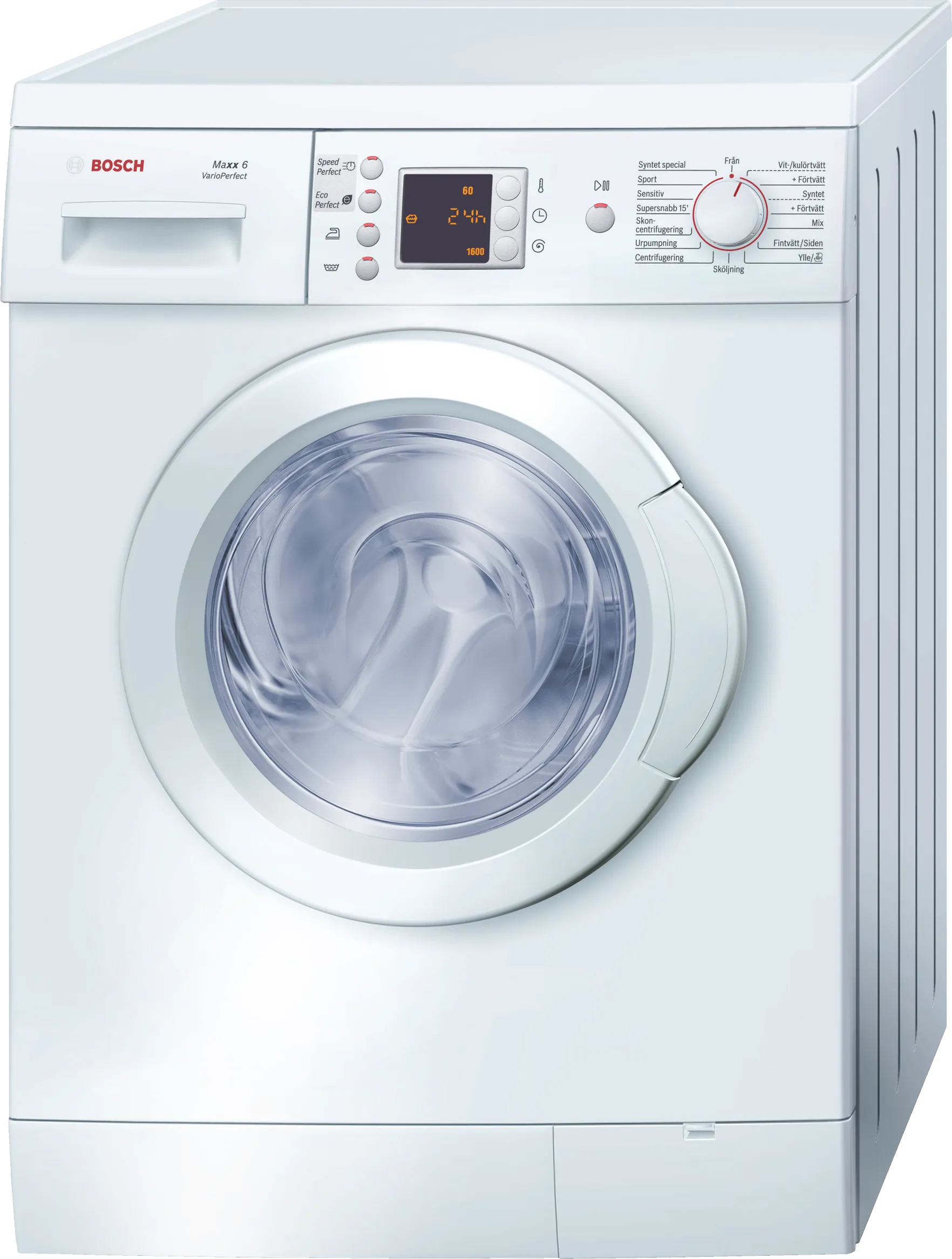 washing machine, frontloader fullsize 6 kg 1600 rpm
