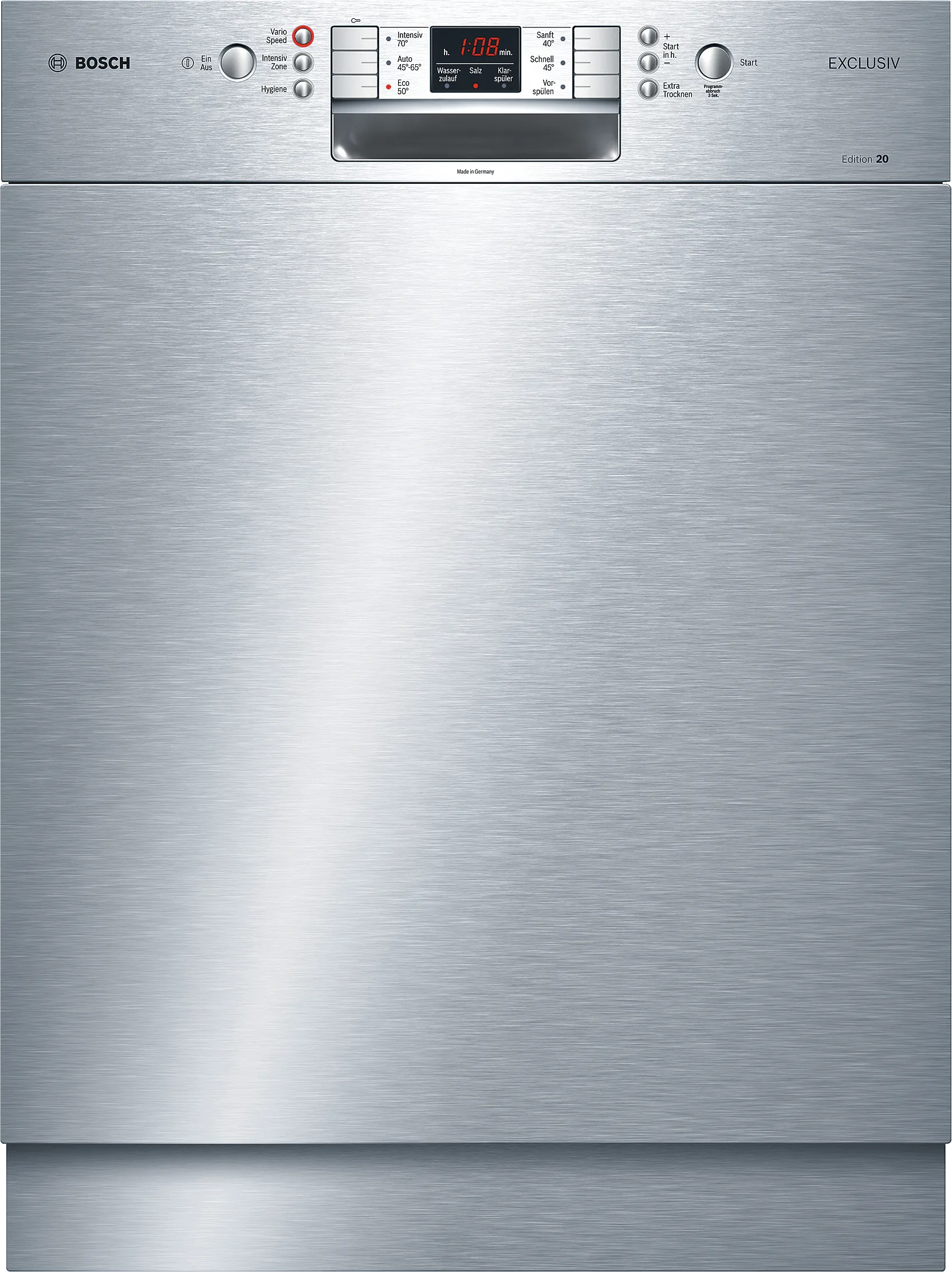  built-under dishwasher 60 cm Brushed steel