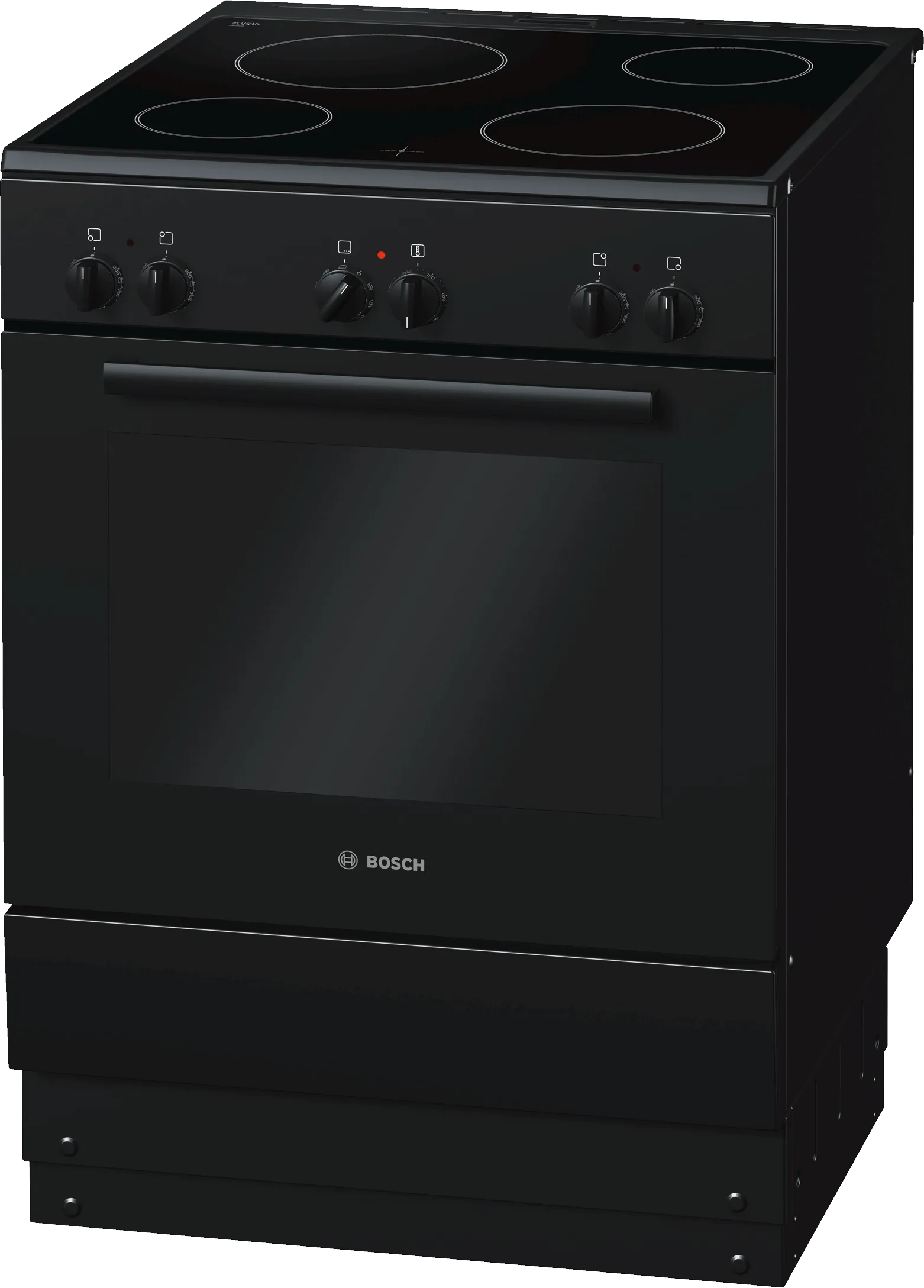 Freestanding electric cooker Black