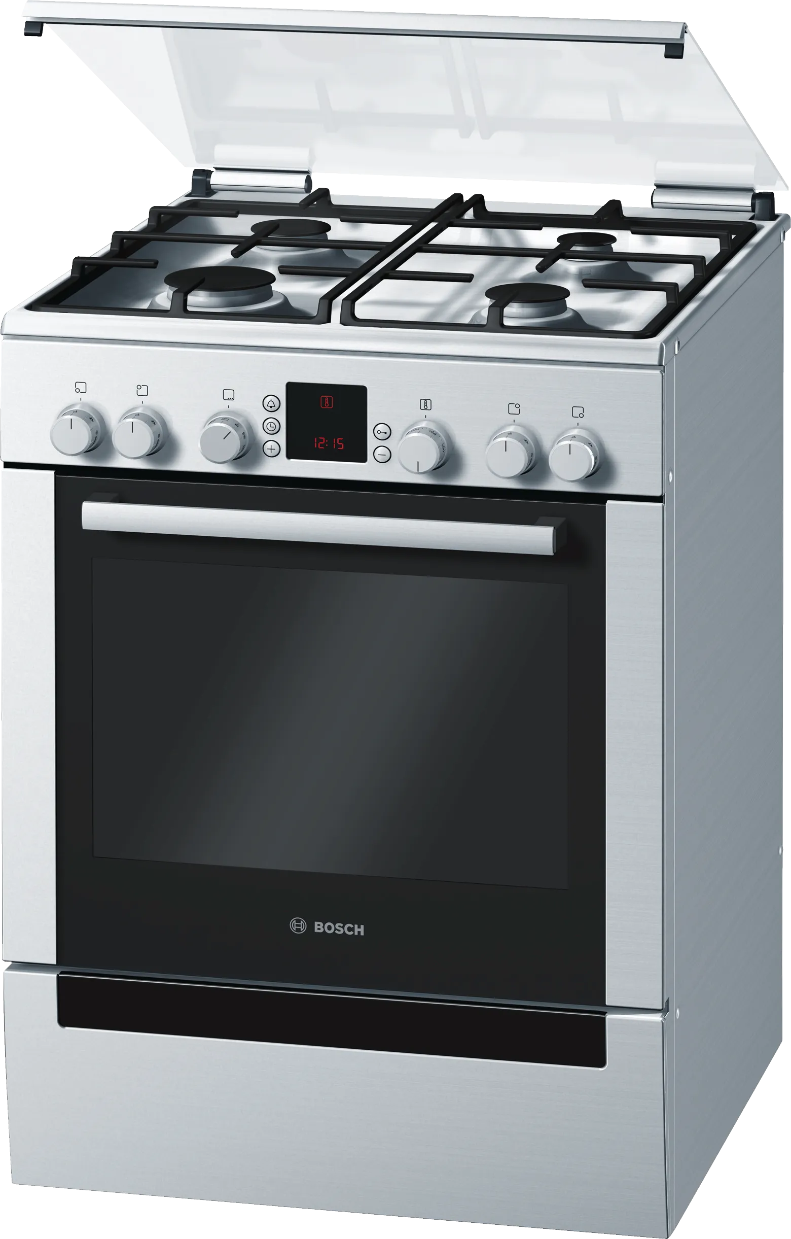 Series 4 Freestanding dual fuel cooker Stainless steel