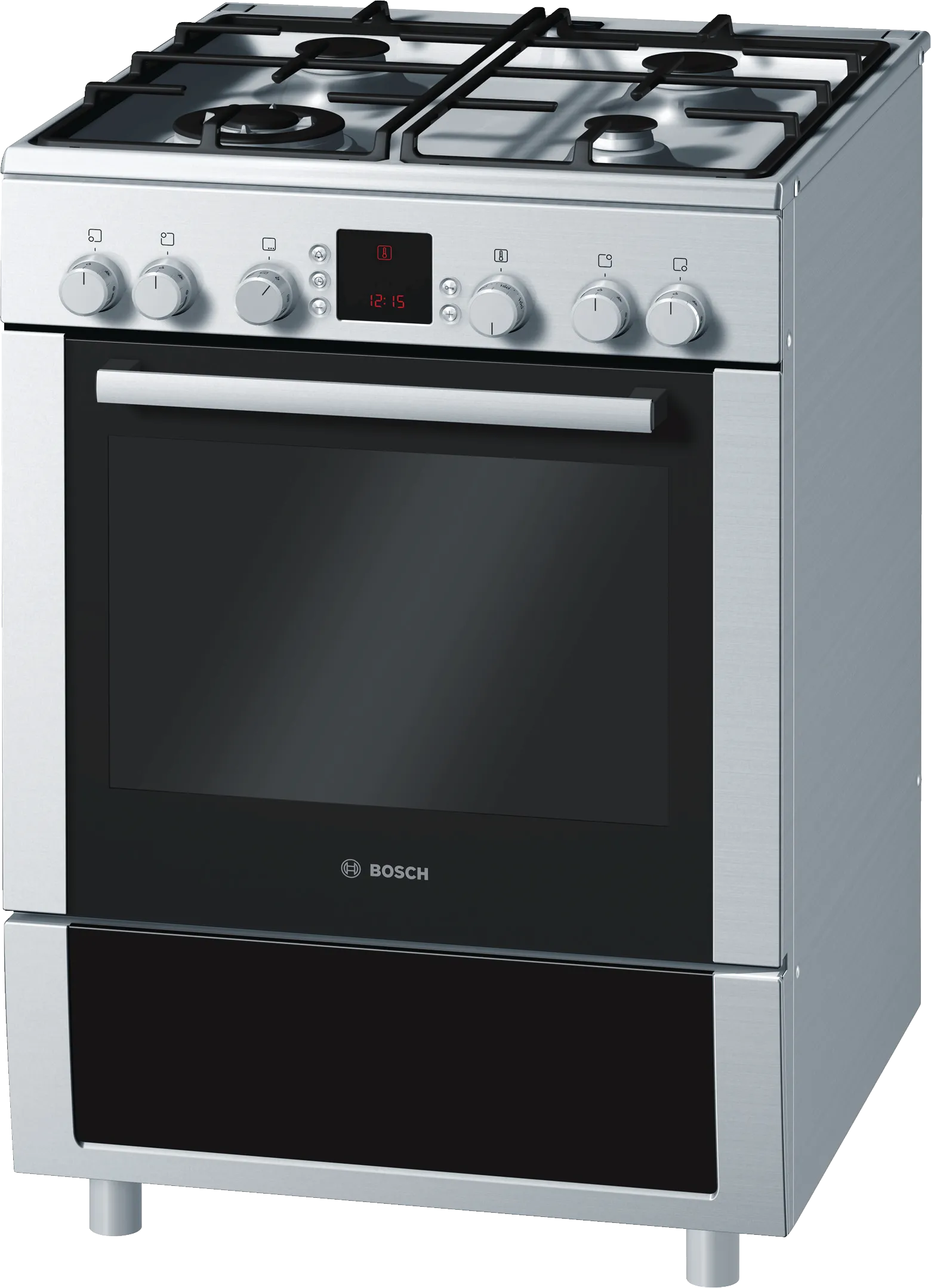 Series 4 Freestanding dual fuel cooker Stainless steel