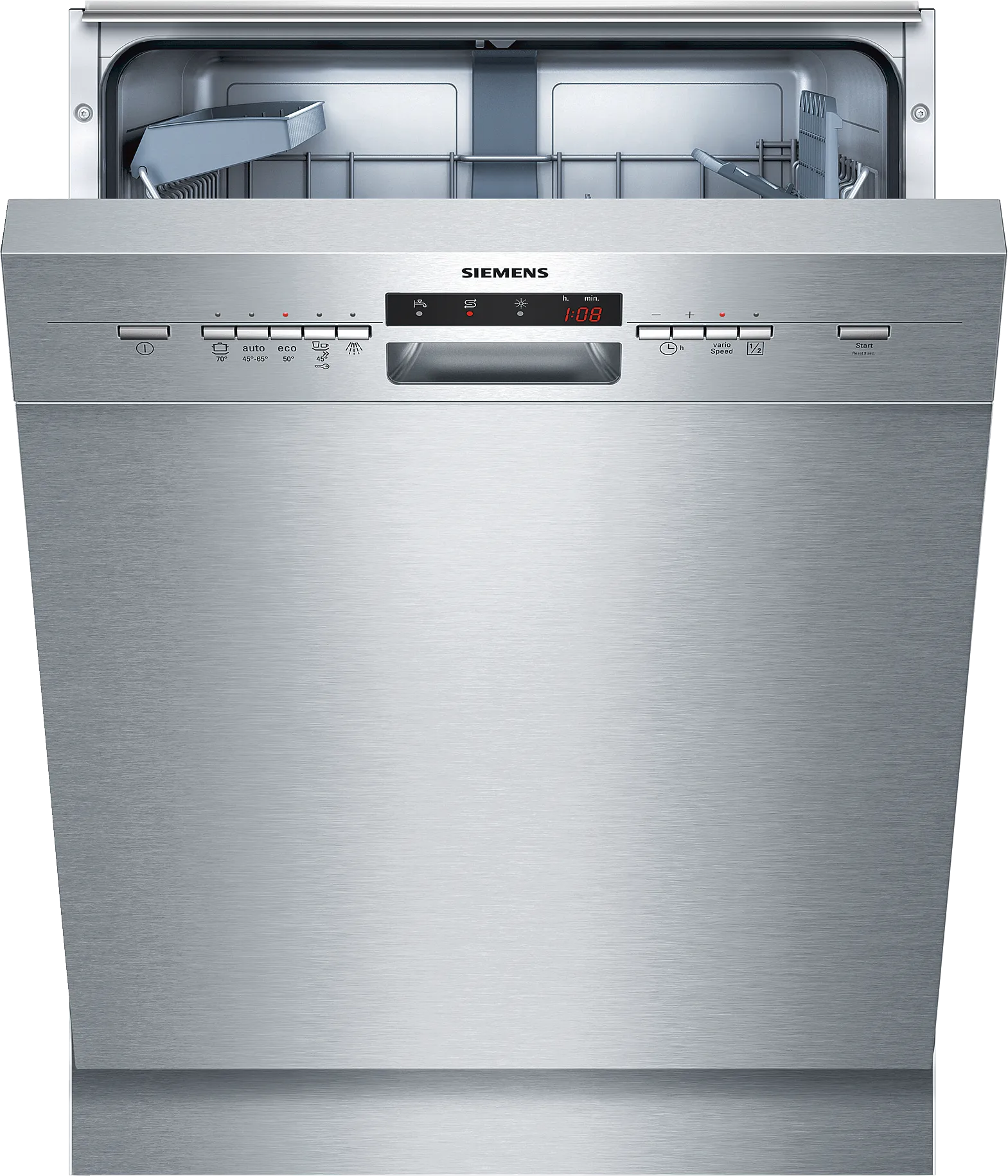 built-under dishwasher 60 cm Brushed steel