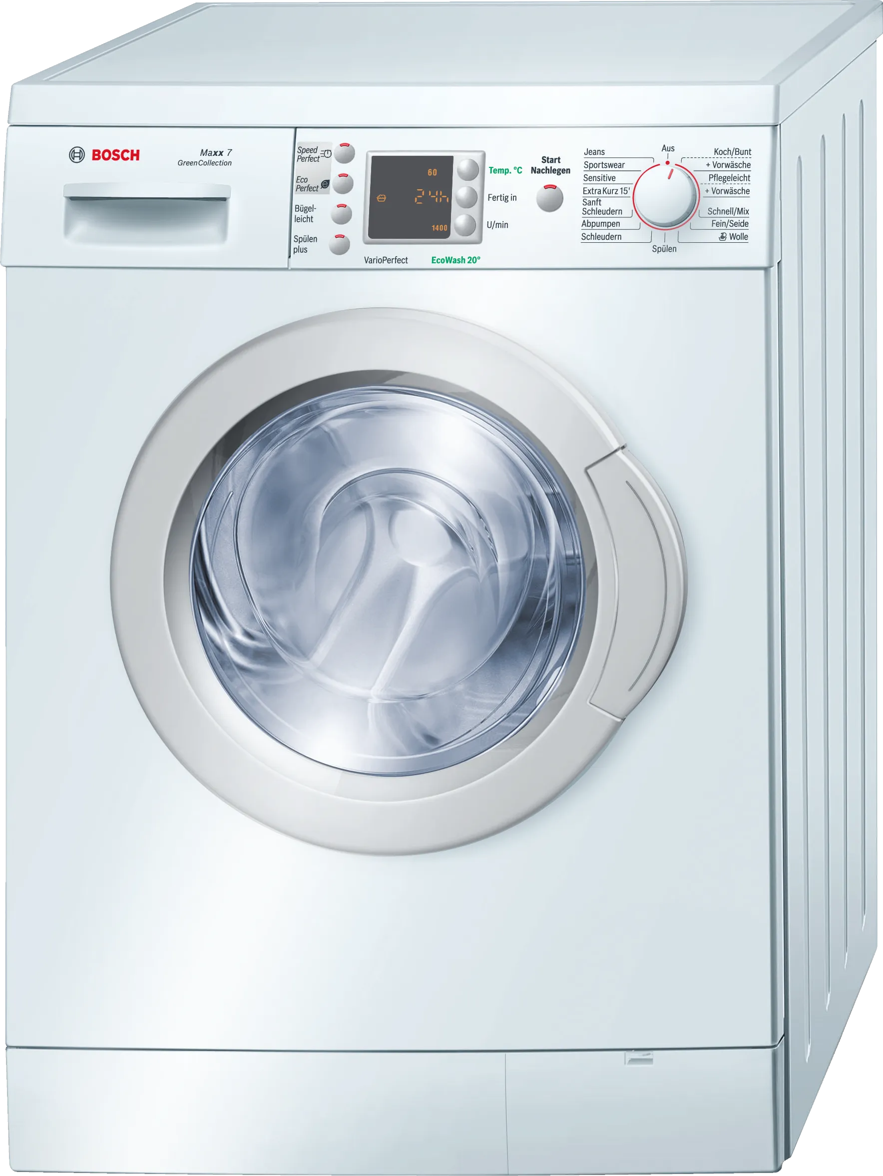 Series 4 washing machine, frontloader fullsize 7 kg 1400 rpm, White