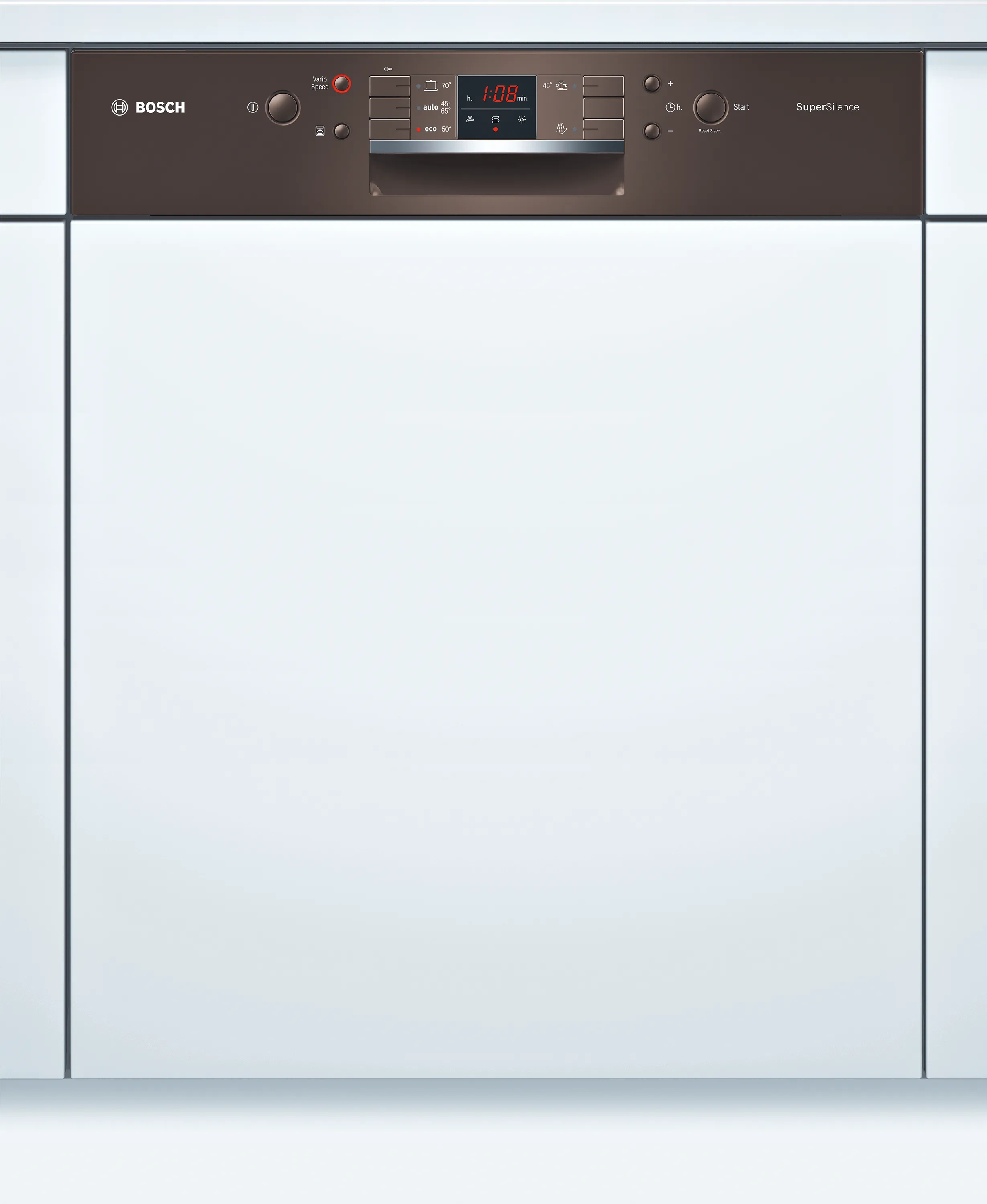 semi-integrated dishwasher 60 cm Brown