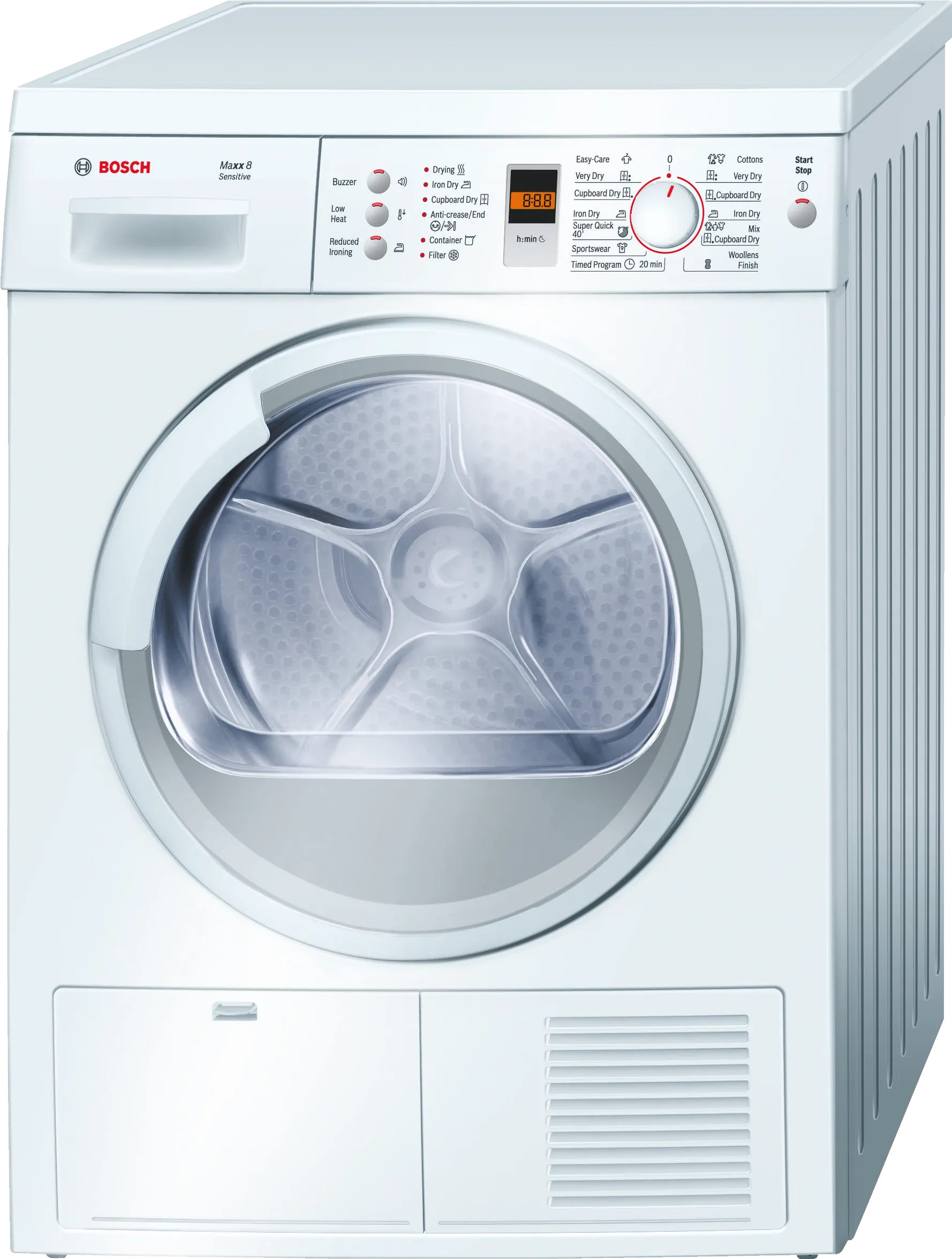  condenser tumble dryer 8 kg White