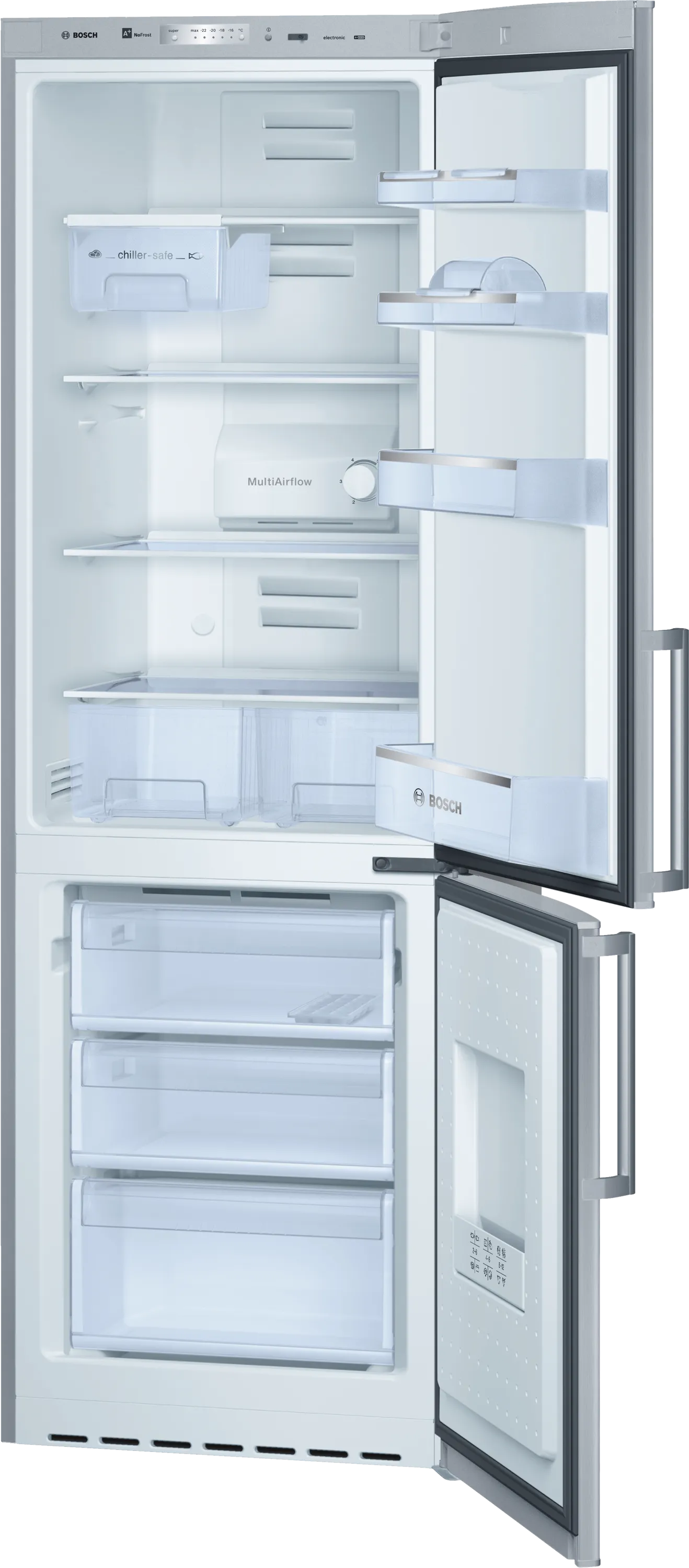 KGN36X43 free-standing fridge-freezer with freezer at bottom