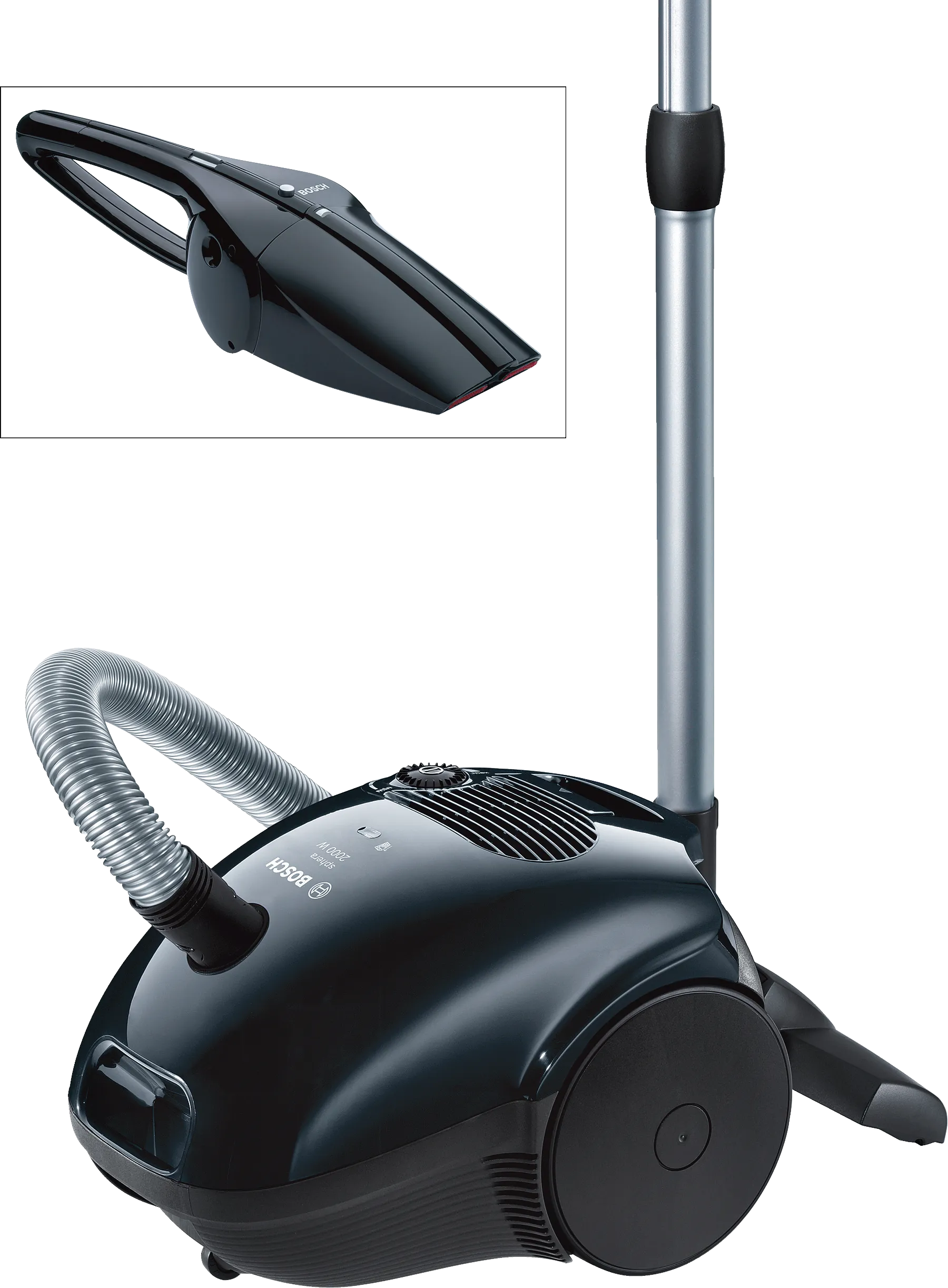 Bagged vacuum cleaner Black