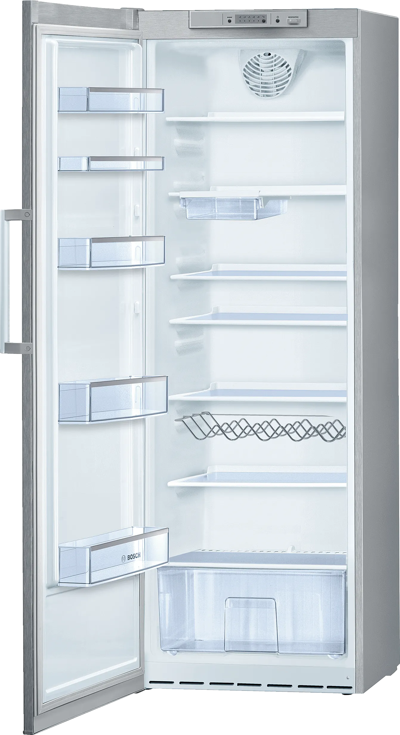 free-standing fridge 171 x 60 cm Stainless steel look