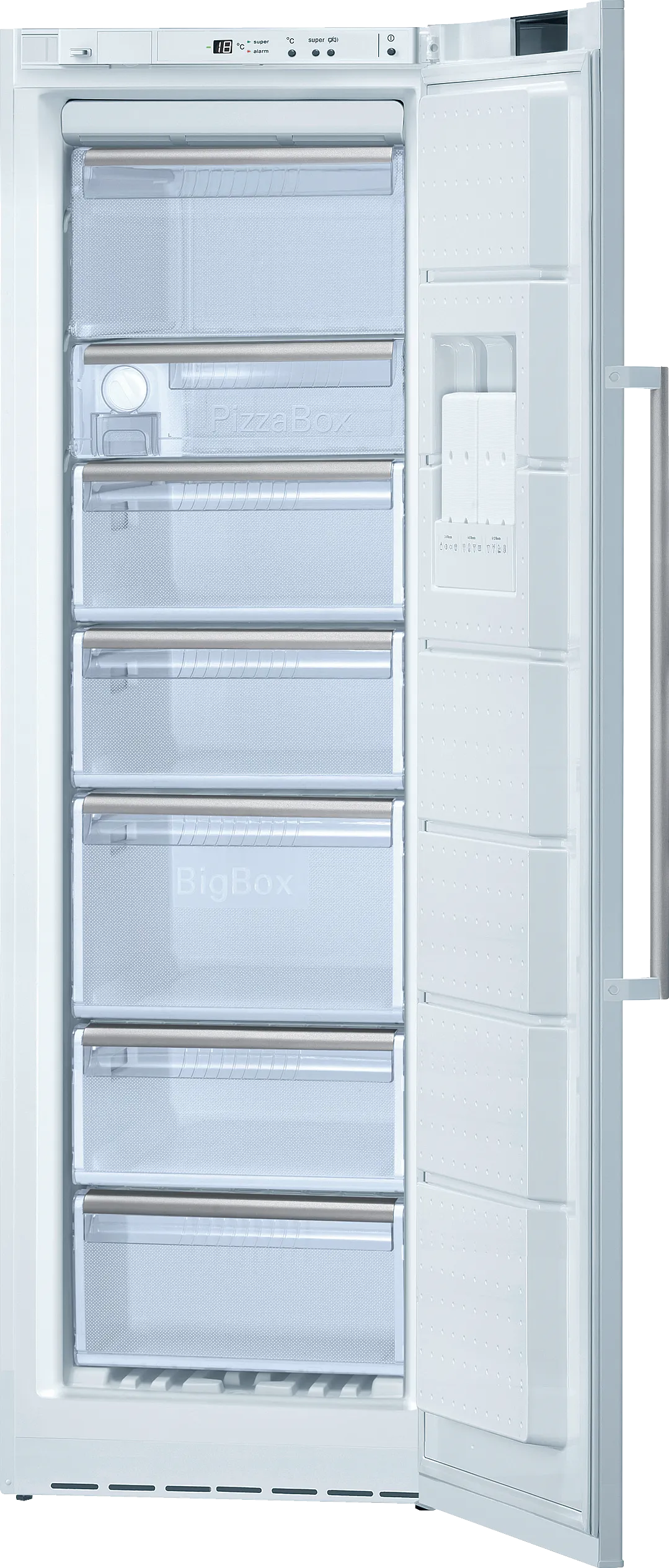  free-standing freezer 185 x 60 cm White