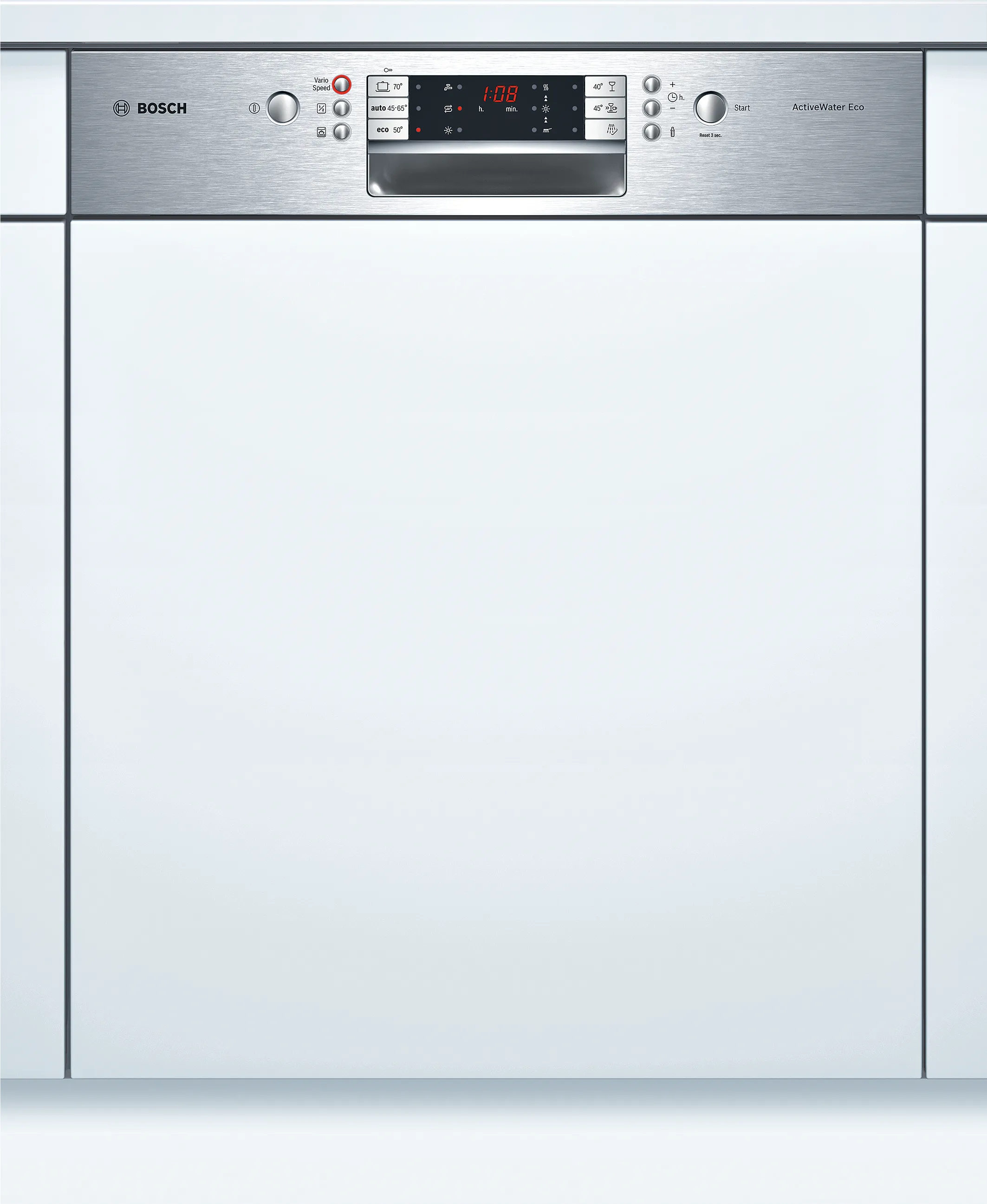  semi-integrated dishwasher 60 cm Brushed steel