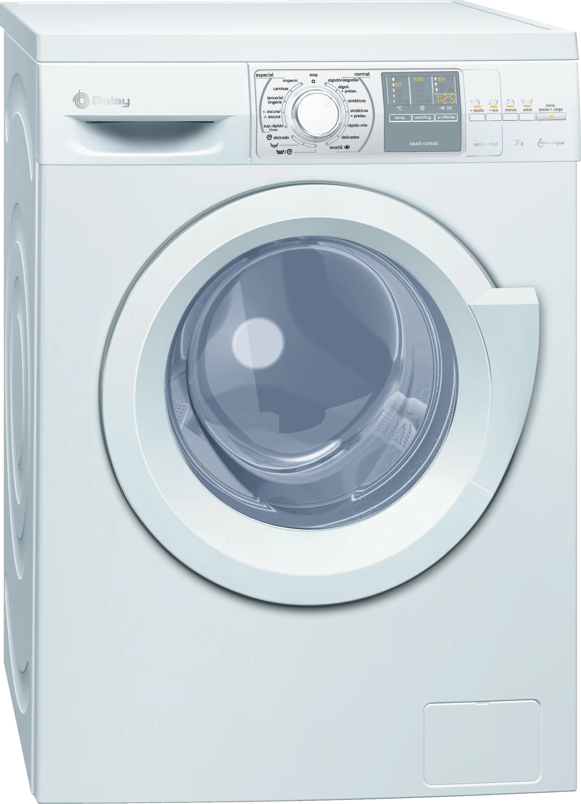  washing machine, frontloader fullsize 7 kg 1000 rpm, White