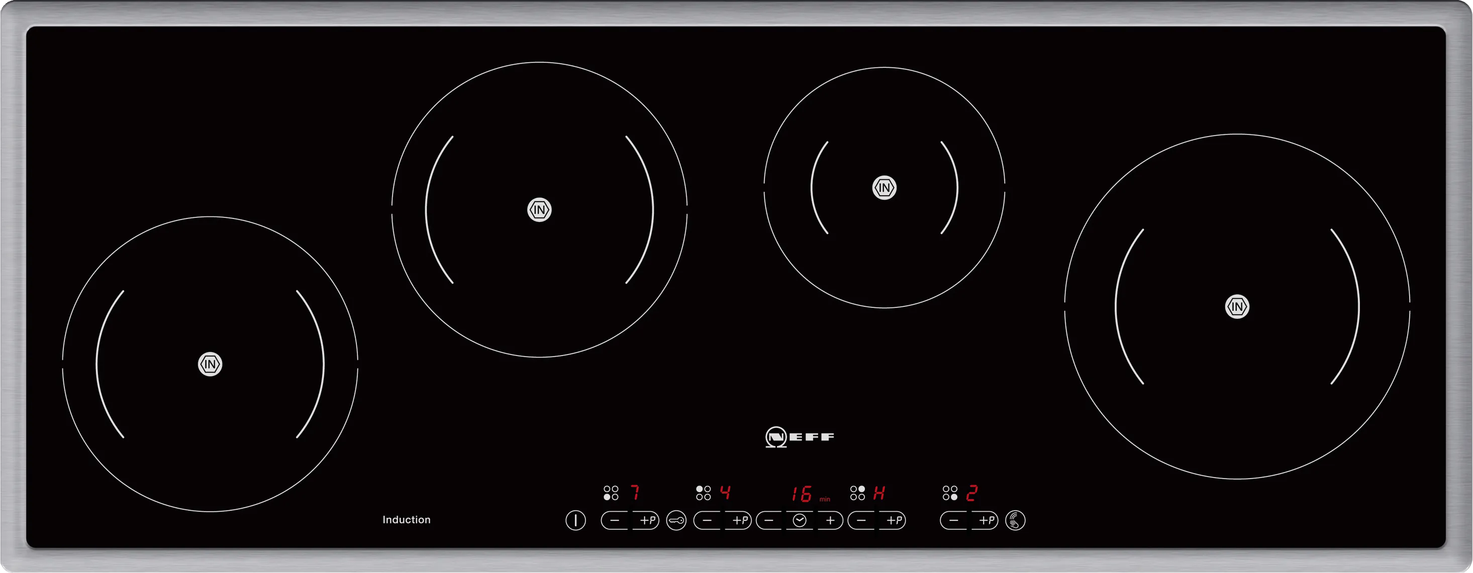  Induction hob 90 cm surface mount with frame