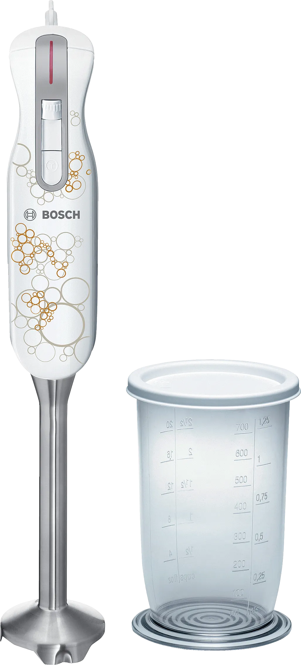 Hand blender 750 W, Edelstahl-Fuss 750 W White, grey