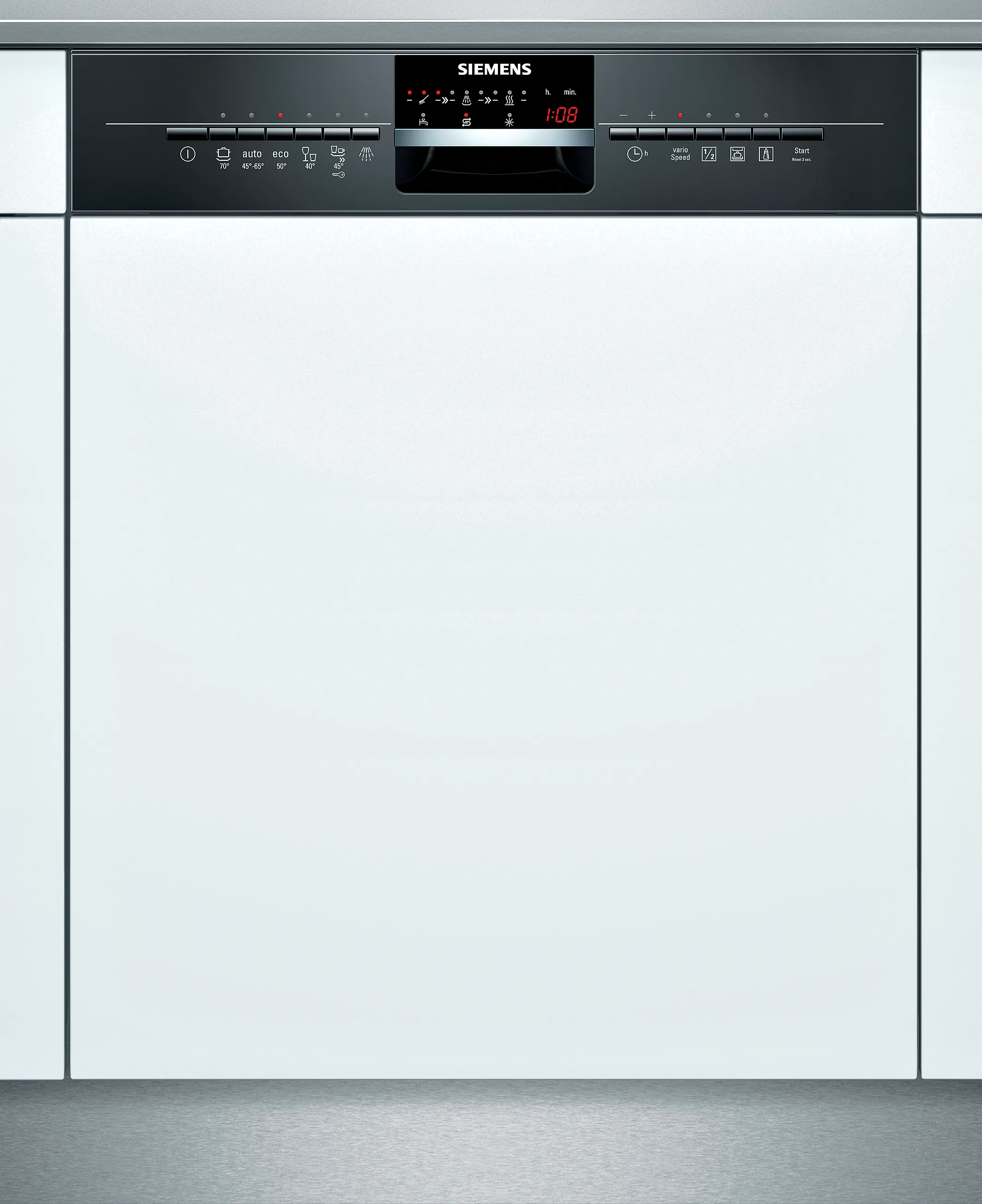  semi-integrated dishwasher 60 cm Black