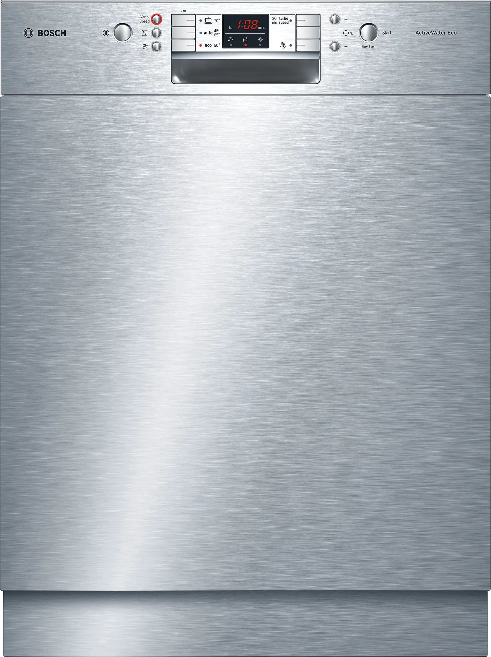  built-under dishwasher 60 cm Brushed steel