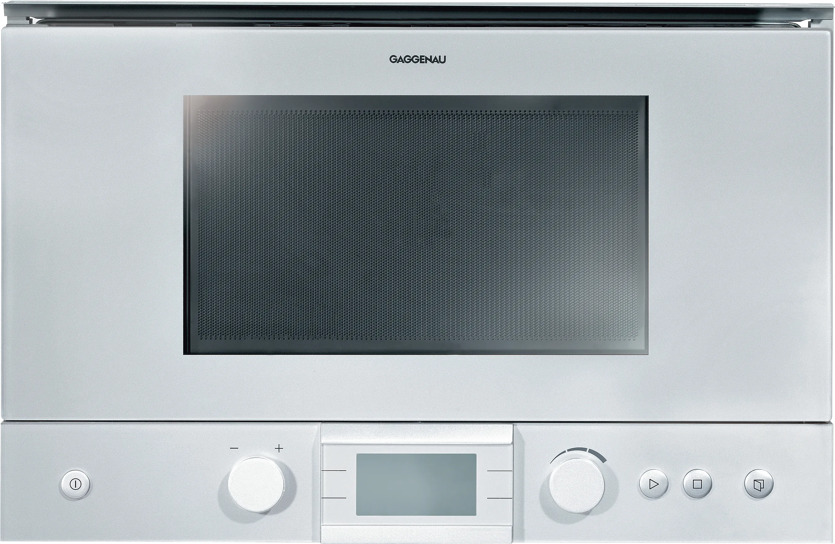 Built-In Microwave with grill door hinge: right, silver 