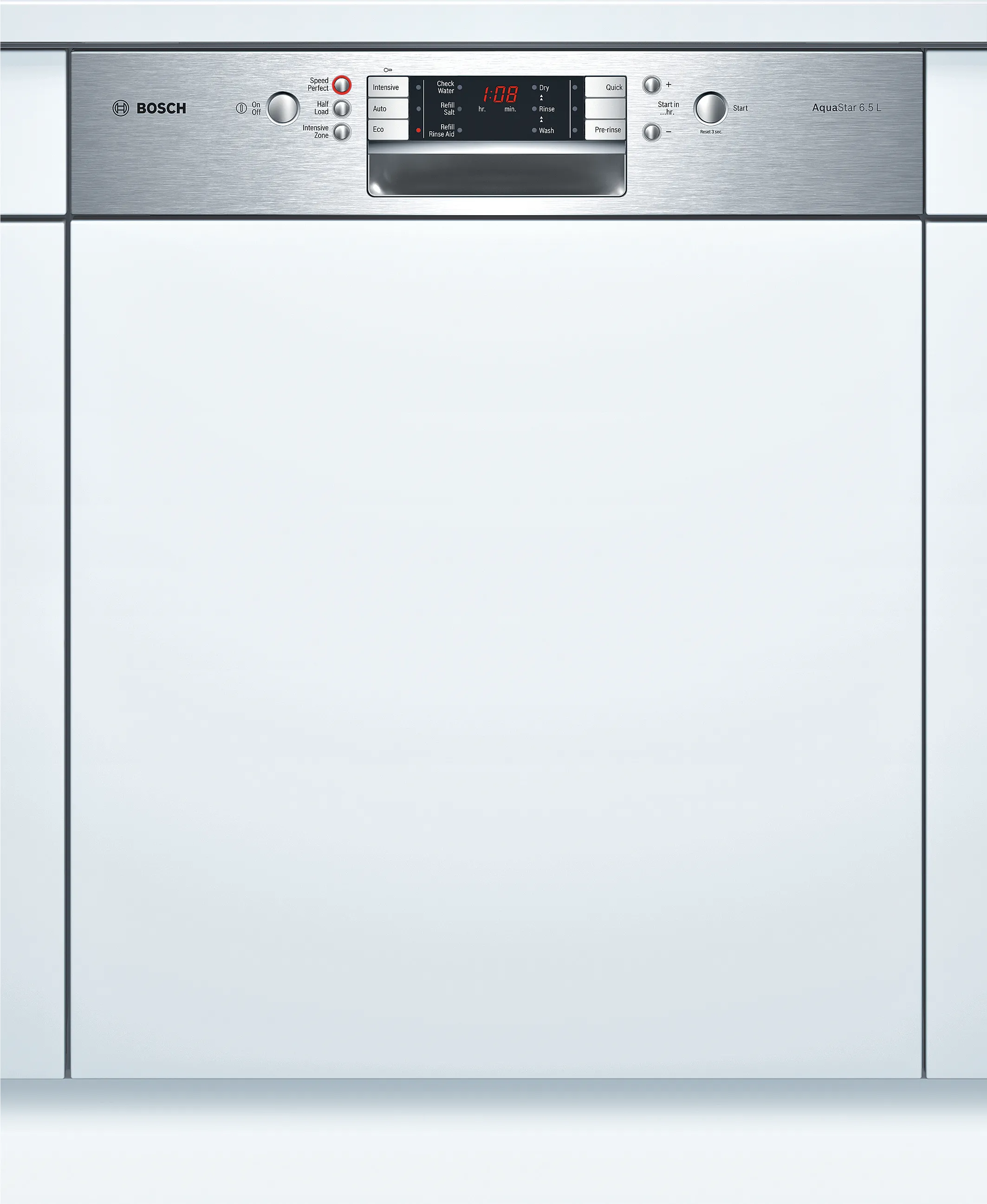 semi-integrated dishwasher 60 cm Brushed steel