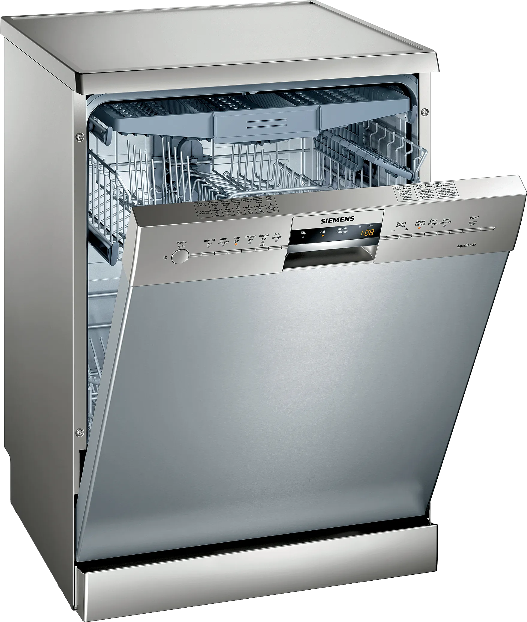  free-standing dishwasher 60 cm Brushed steel anti-fingerprint