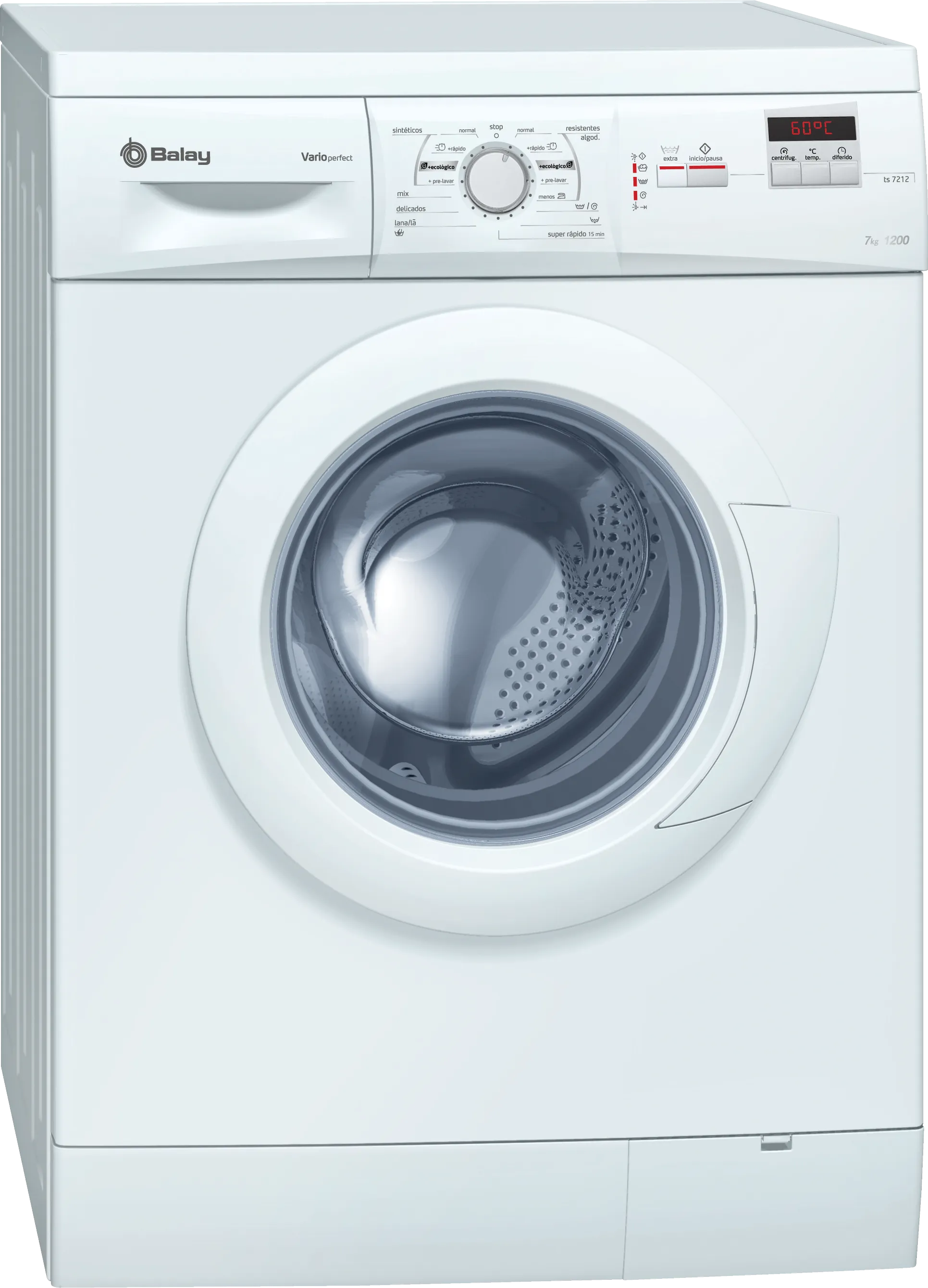  washing machine, frontloader fullsize 7 kg 1200 rpm, White