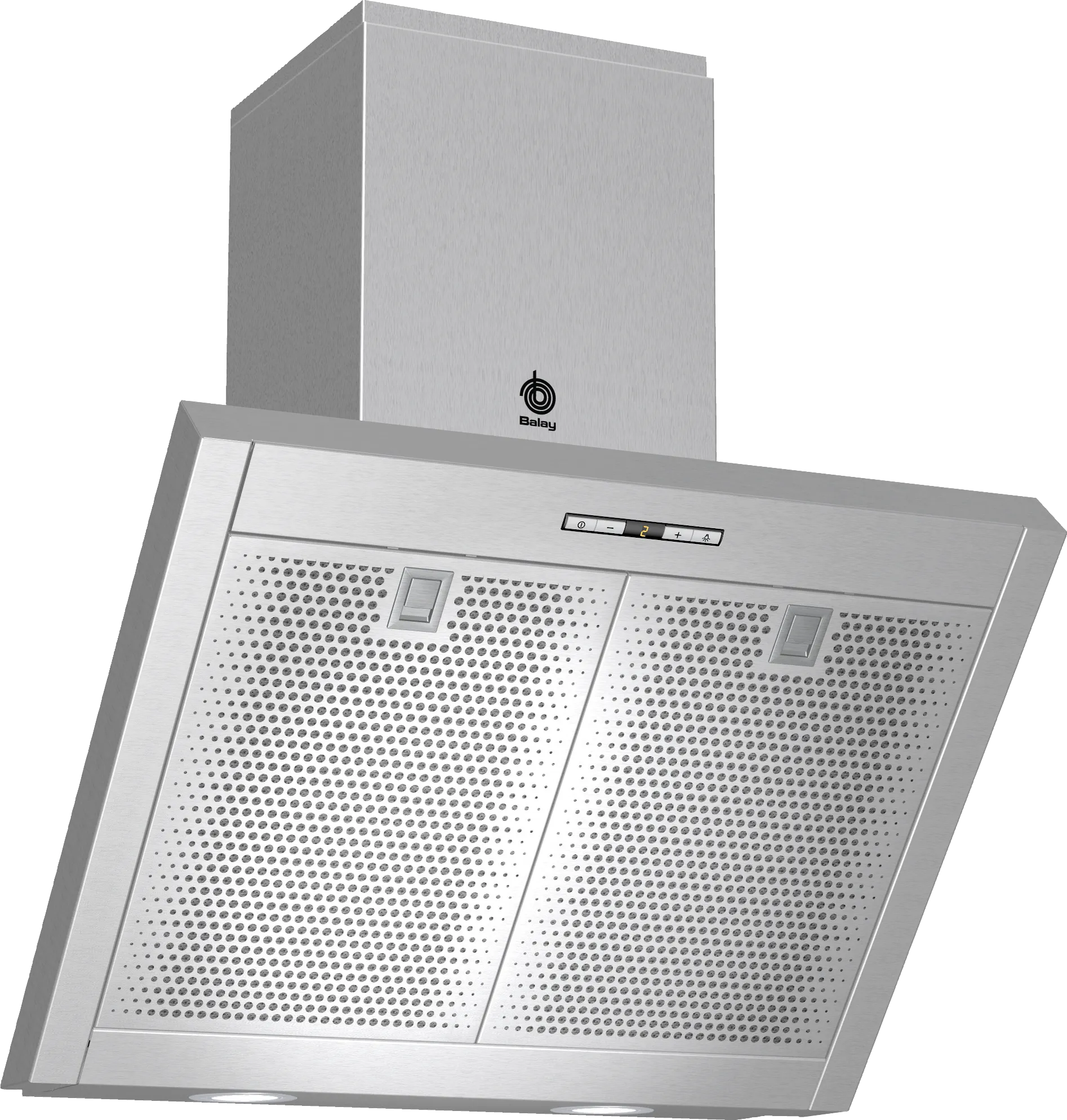 wall-mounted cooker hood, inclined design 60 cm Stainless steel