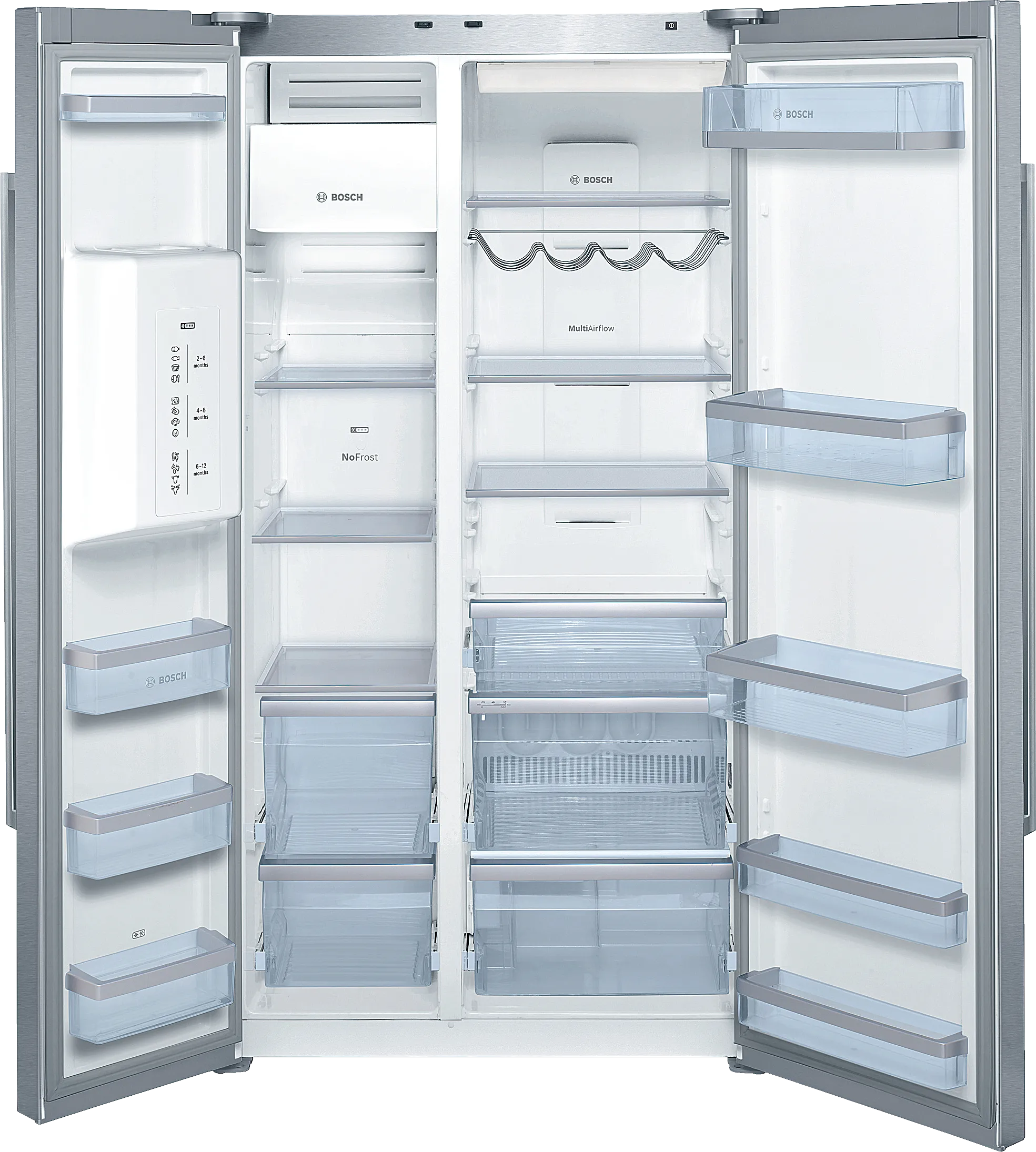 Series 6 American side by side 175.6 x 91 cm Brushed steel (with anti-fingerprint), Total No Frost