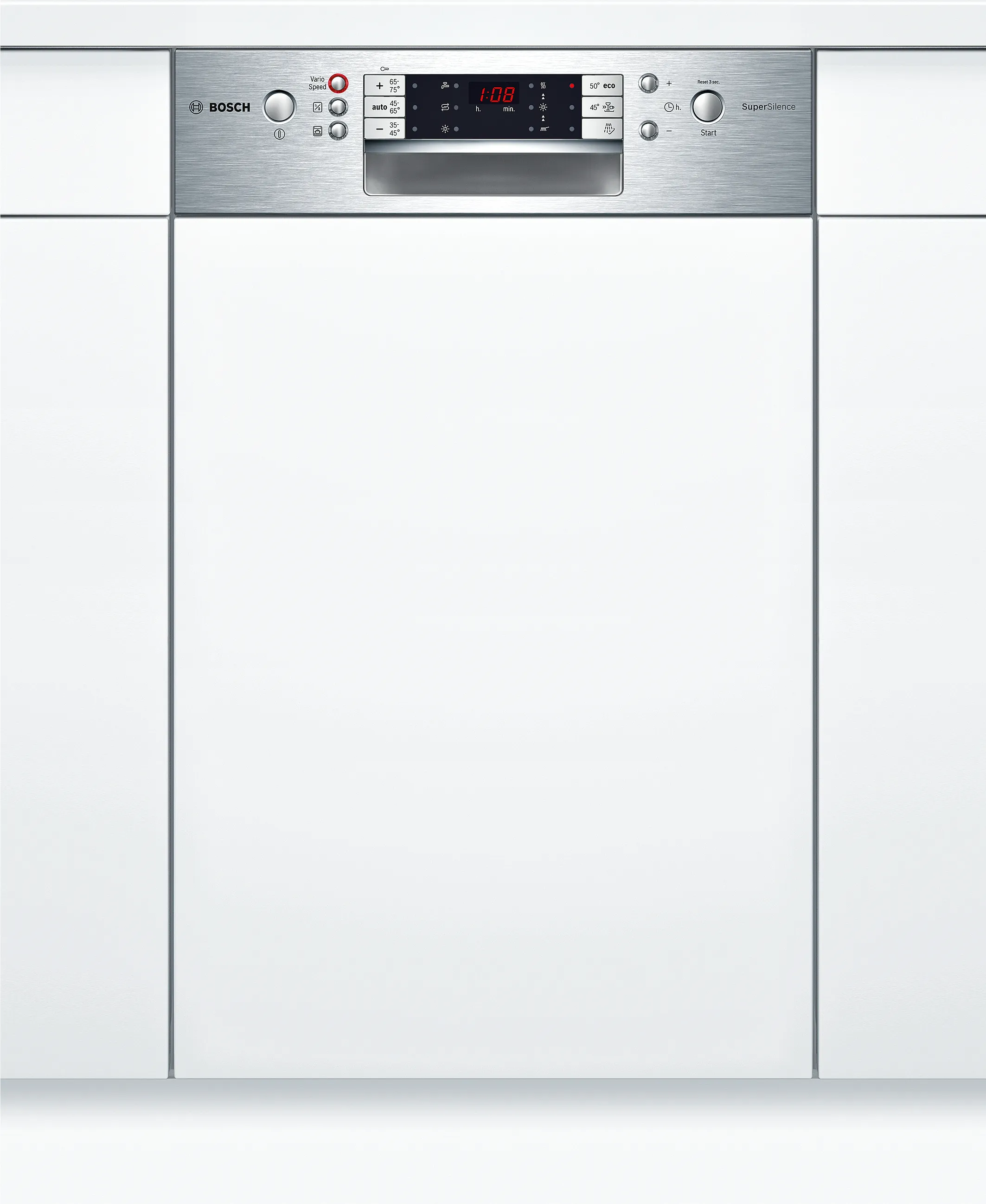  semi-integrated dishwasher 45 cm Brushed steel