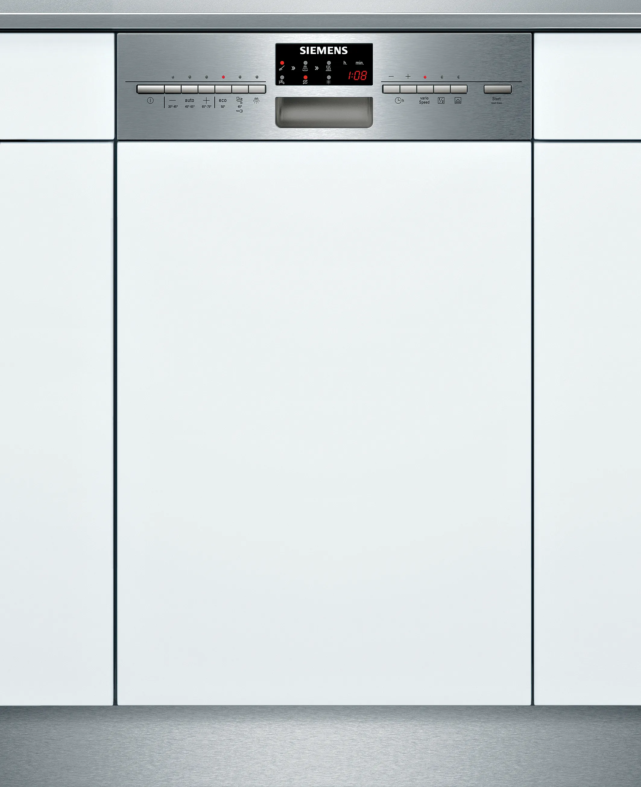  semi-integrated dishwasher 45 cm Brushed steel