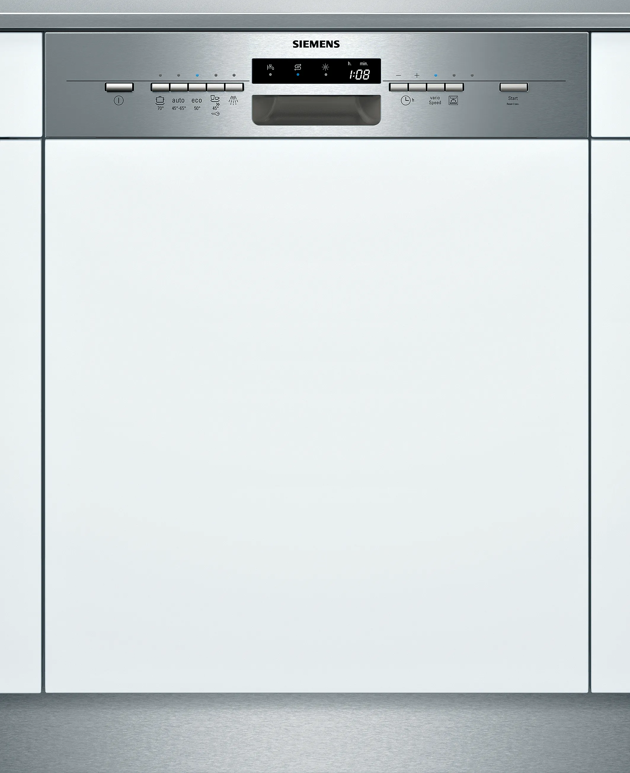  semi-integrated dishwasher 60 cm Brushed steel
