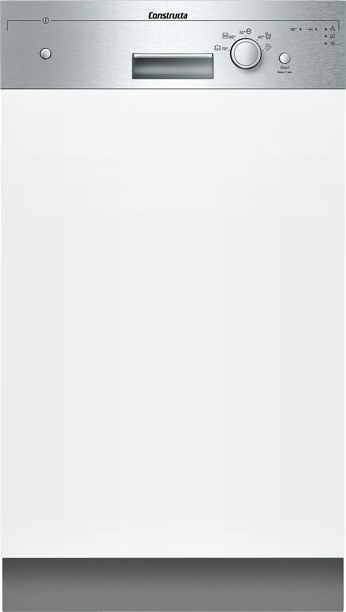  semi-integrated dishwasher 45 cm Brushed steel