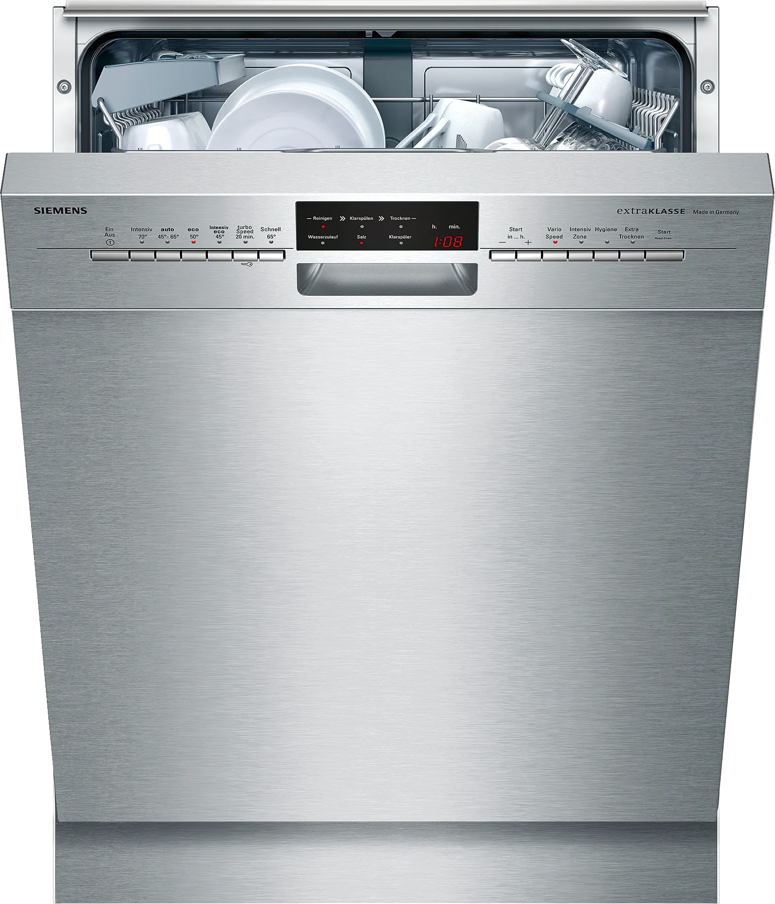 built-under dishwasher 60 cm Brushed steel