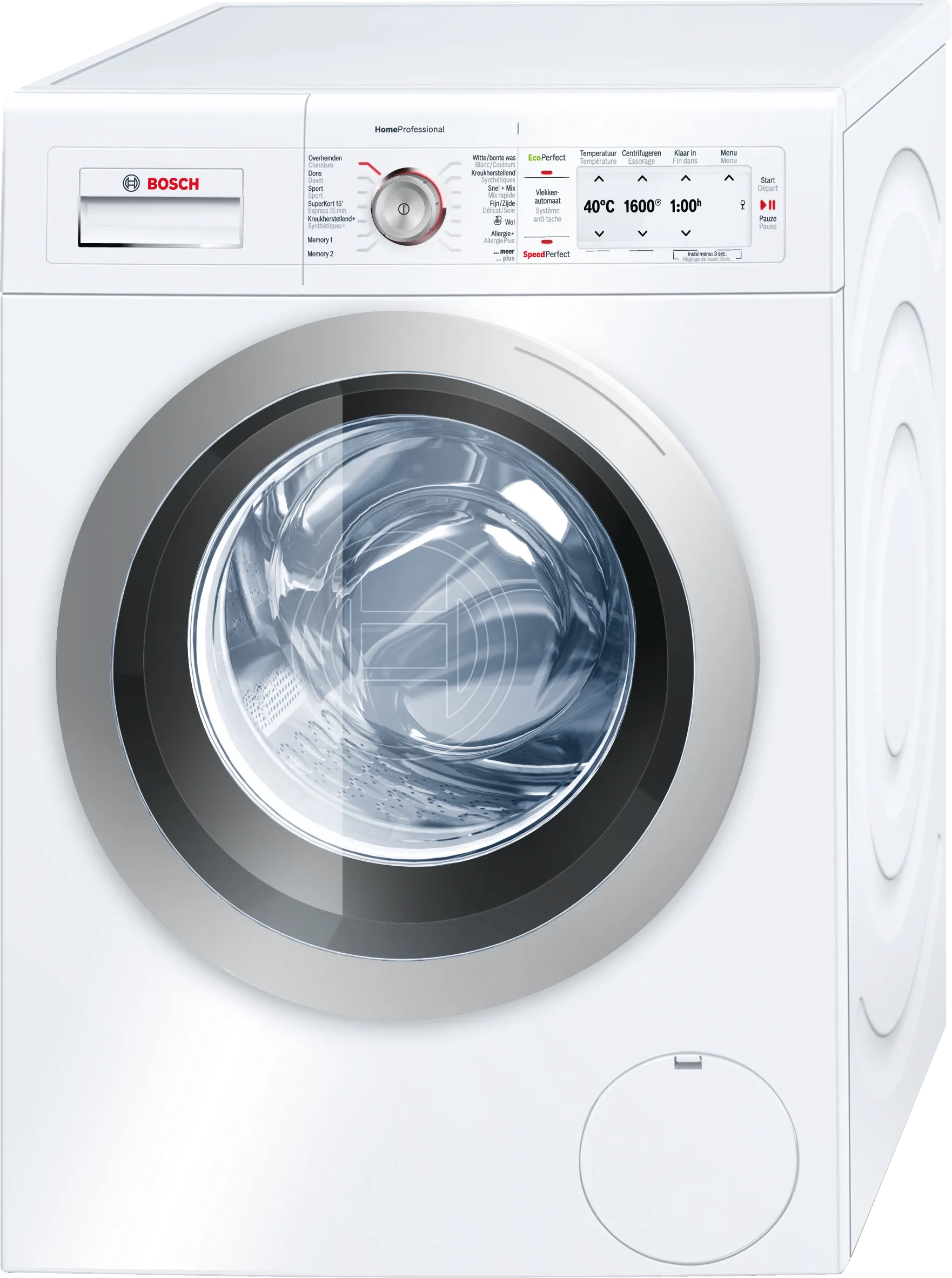 HomeProfessional washing machine, frontloader fullsize 8 kg 1600 rpm