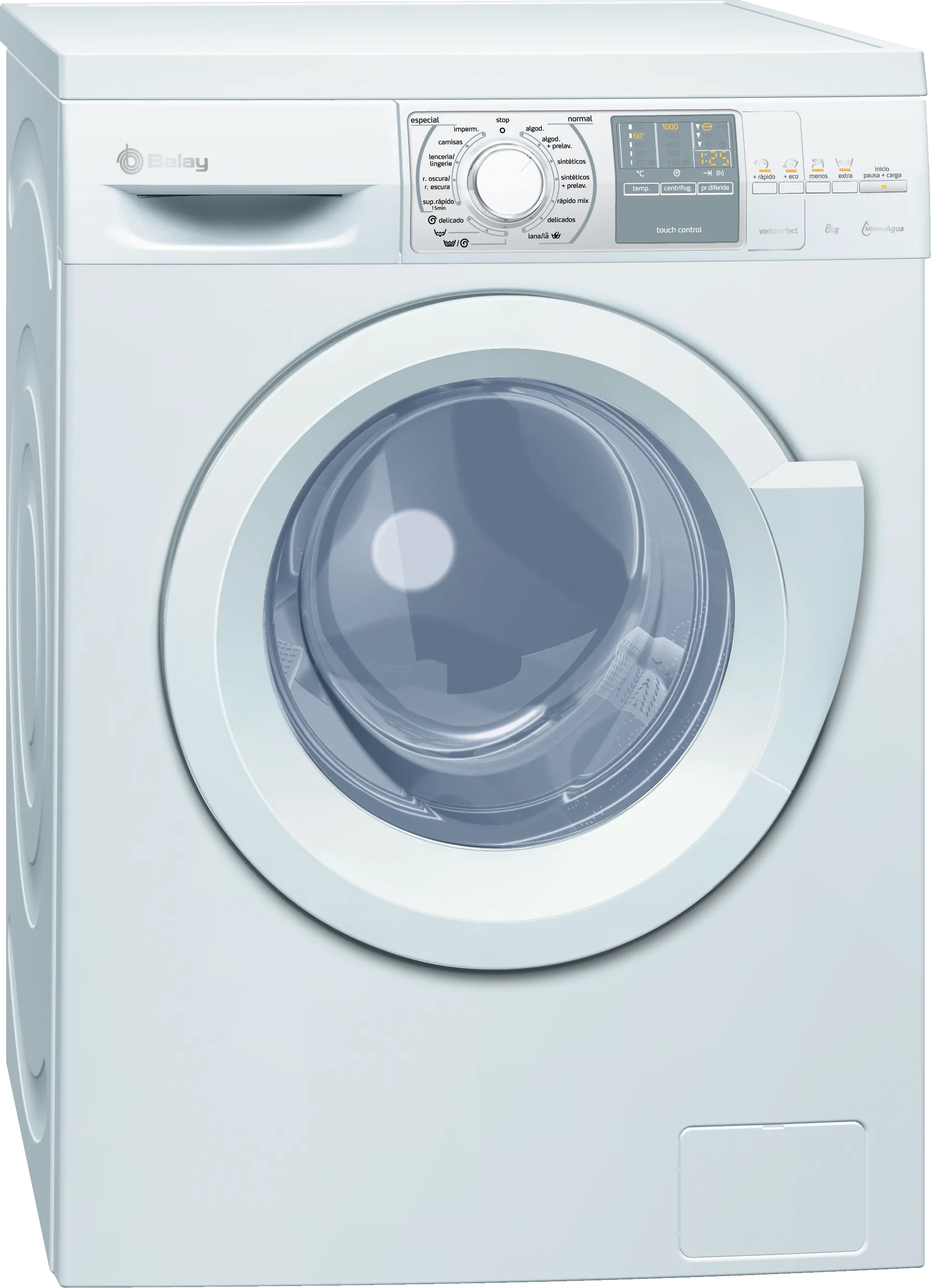  washing machine, frontloader fullsize 8 kg 1000 rpm, White