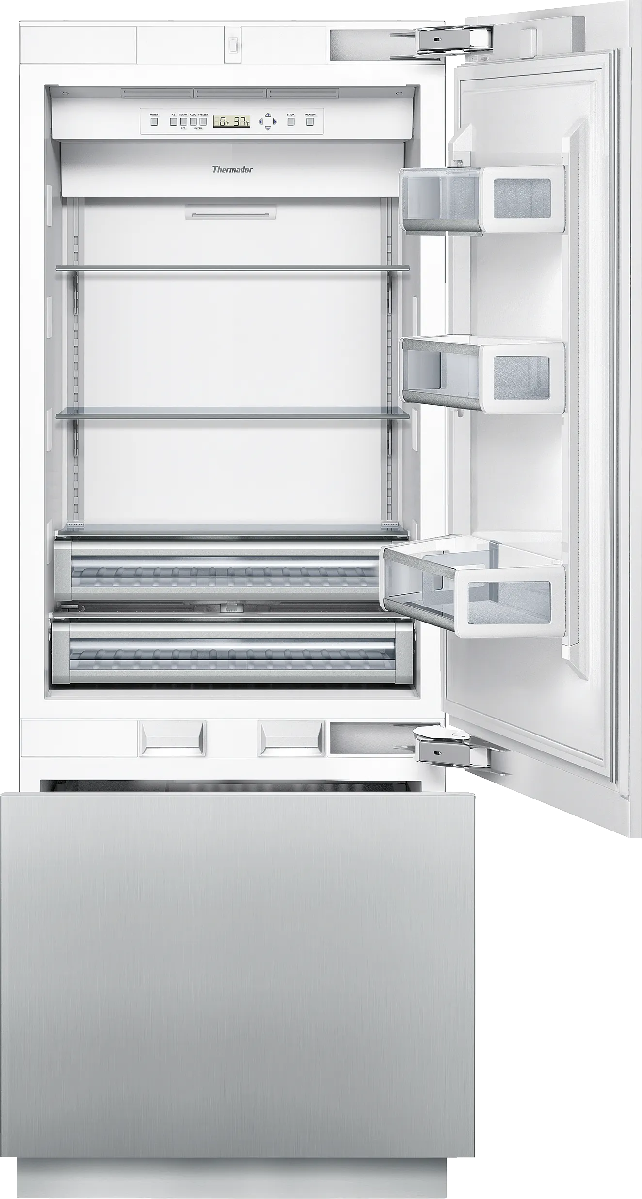 built-in fridge-freezer with freezer at bottom 30'' Panel Ready