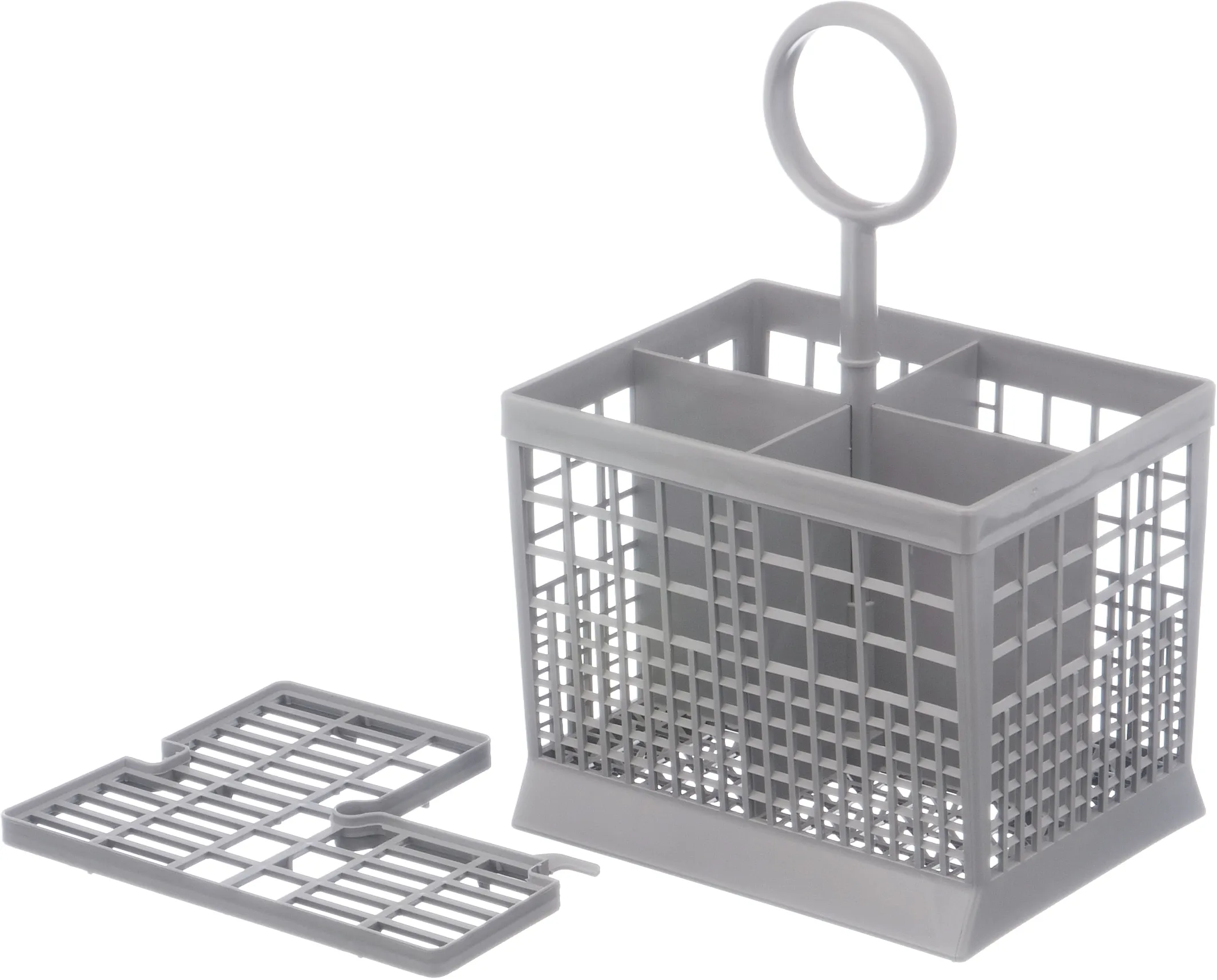 Cutlery basket grey with handle+cover 155x128x1 