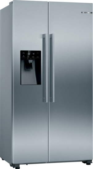 BOSCH Serie 6 Amerikanischer Side by Side 178.7 x 90.8 cm Gebürsteter Stahl AntiFingerprint KAD93AIEP