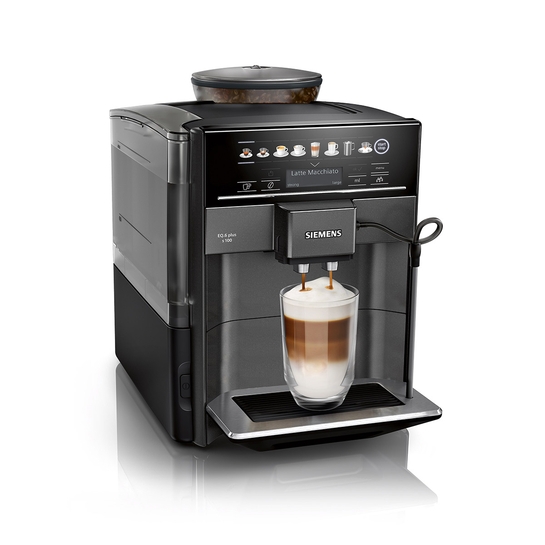 Siemens Helautomatisk kaffemaskin EQ6 plus s100 Safir svart metallic TE651319RW