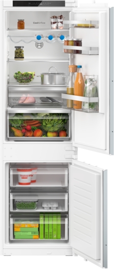 Bosch Produktbild: Bosch Serie 4 Einbau-Kühl-Gefrier-Kombination mit Gefrierbereich unten 177.2 x 54.1 cm Schleppscharnier