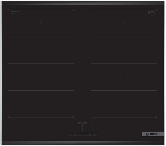 BOSCH Serie 4 Induktionskochfeld 60 cm herdgesteuert, Schwarz, Mit Rahmen aufliegend NXX675CB5E