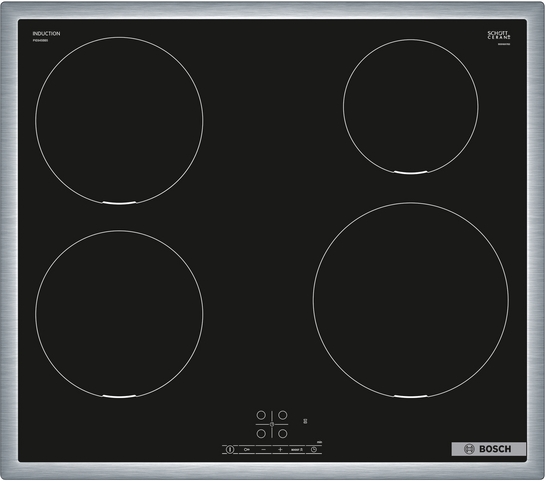 BOSCH Serie 4 Induktionskochfeld 60 cm Schwarz, Mit Rahmen aufliegend PIE645BB5E