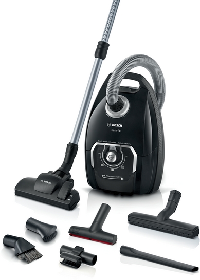 BOSCH Serie 8 Staubsauger mit Beutel Schwarz BGL8XALL