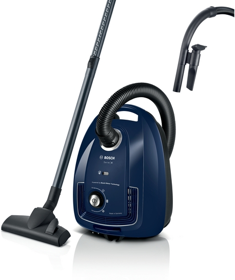 BOSCH Serie 4 Staubsauger mit Beutel Blau BGD38BU2