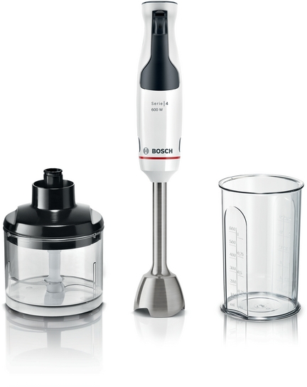 BOSCH Serie 4 Stabmixer ErgoMaster 600 W Weiß, Black grey MSM4W220