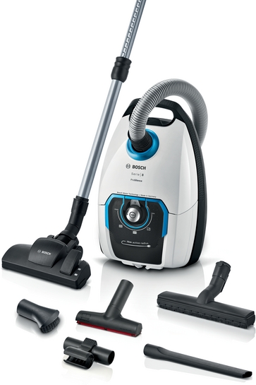 BOSCH Serie 8 Staubsauger mit Beutel ProSilence Weiß BGB75XSIL