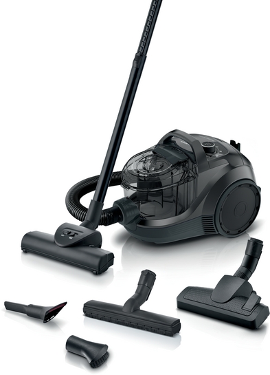 BOSCH Serie 4 Beutelloser Staubsauger Schwarz