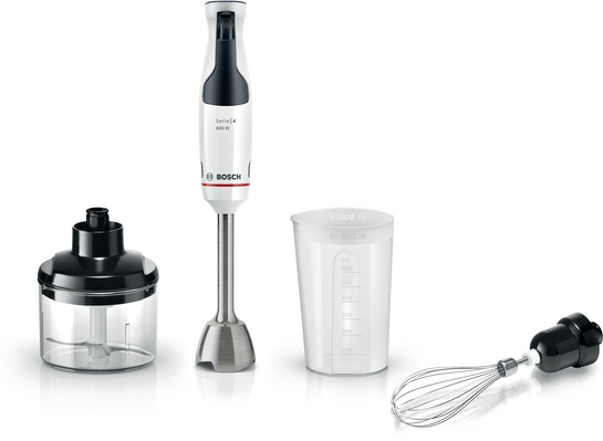 Bosch  Stavmixer ErgoMaster 600 W Vit, Gråsvart MSM4W221 Serie 4