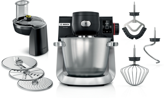 Bosch Produktbild: Bosch Serie 6 Küchenmaschine mit Waage 1600 W Schwarz, Edelstahl gebürstet